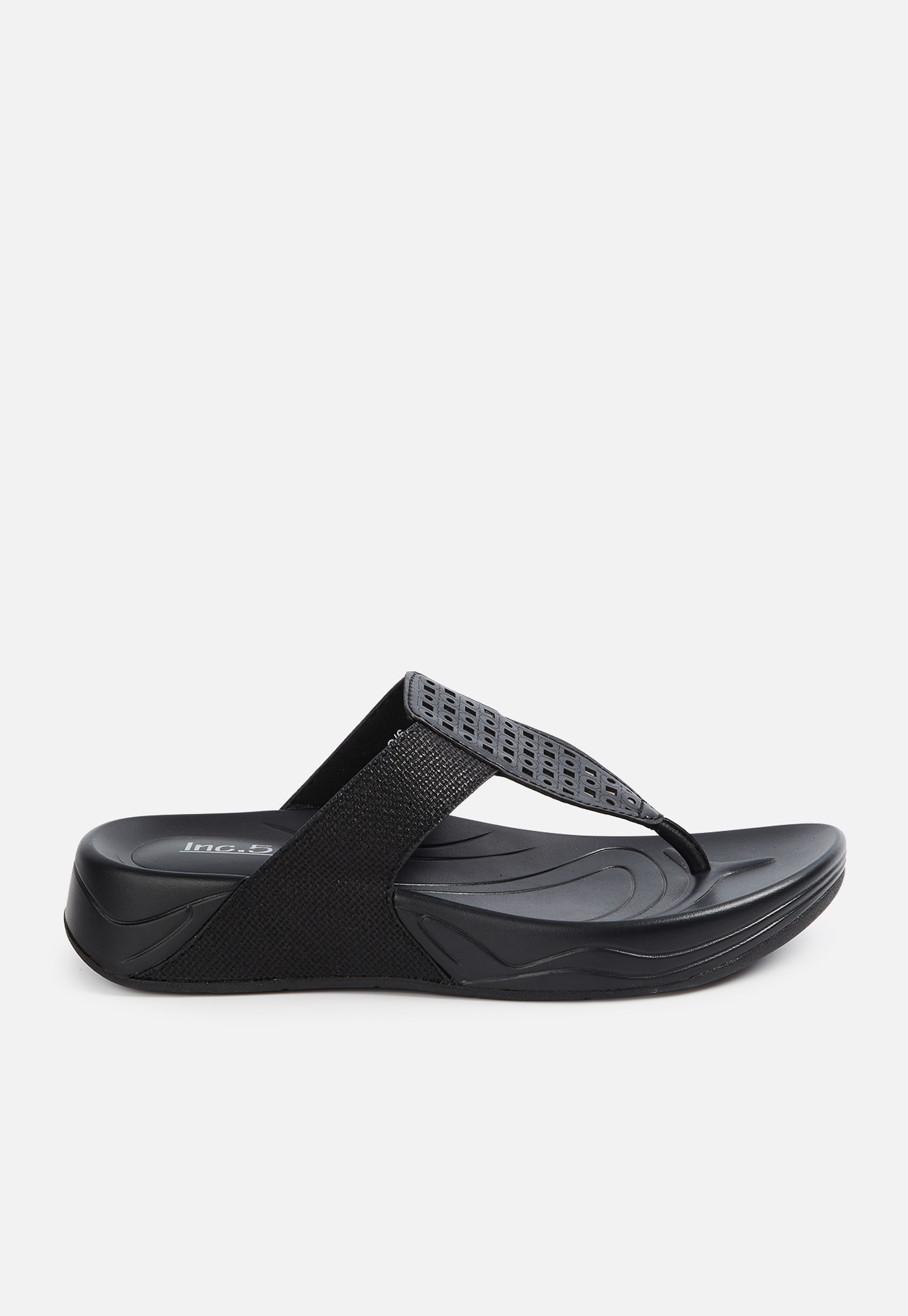 INC.5 Textured T-strap Sandals-picture-31
