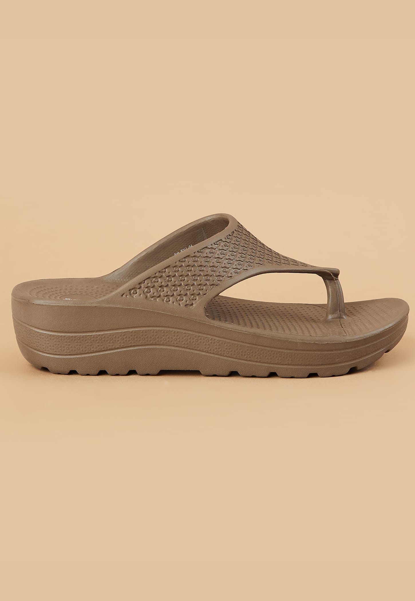 BRAND Embossed Flip Flops