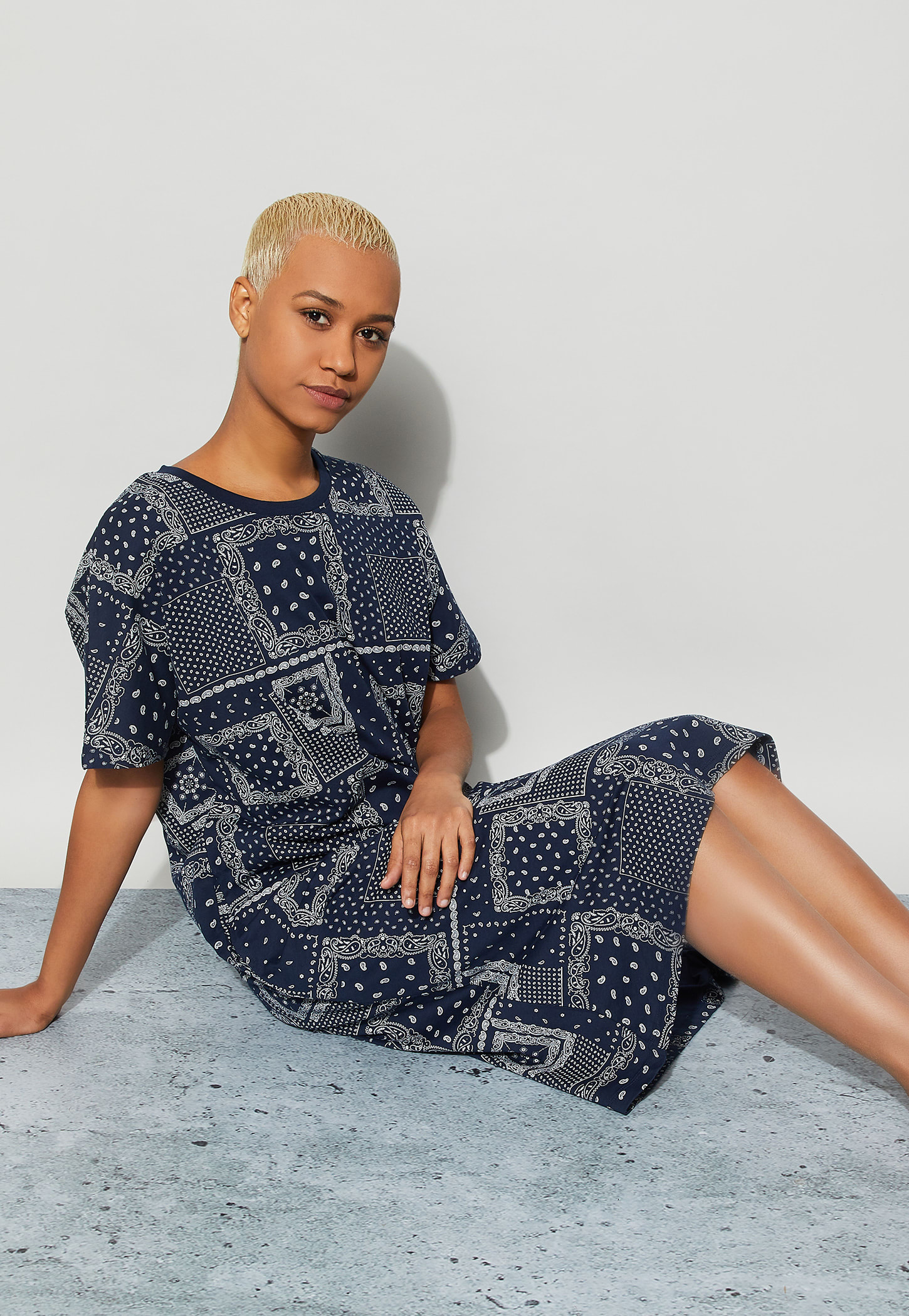 GINGER Printed Slitted Night Dress-picture-31
