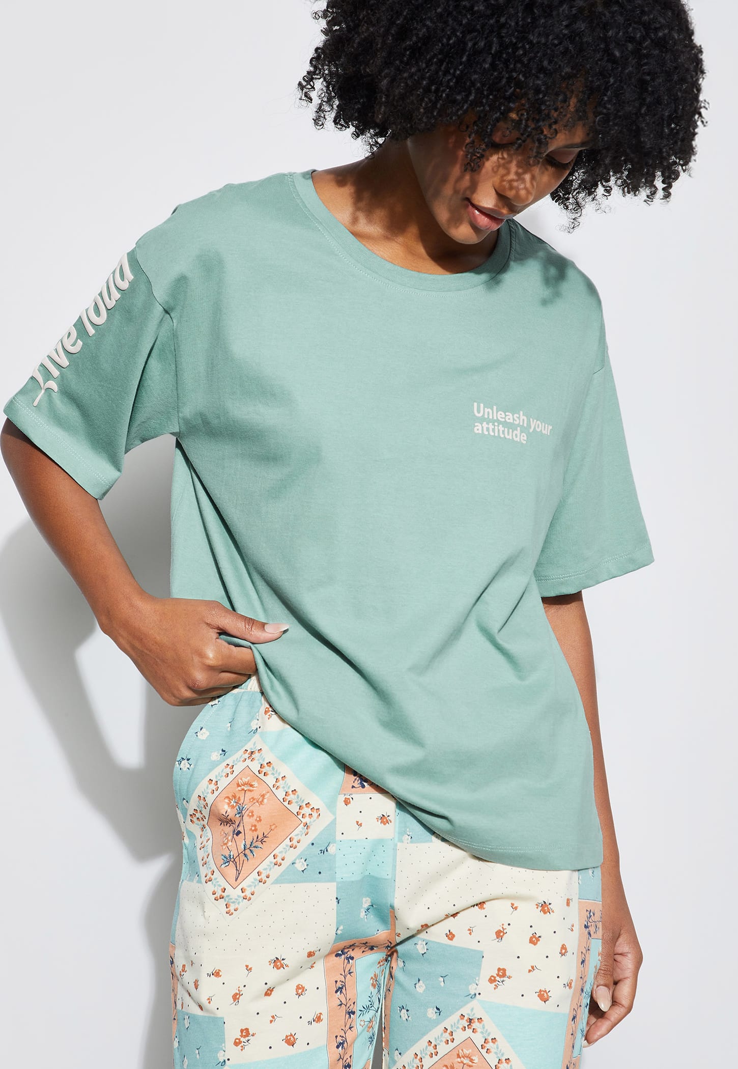 GINGER Typographic Print Lounge T-shirt-picture-55