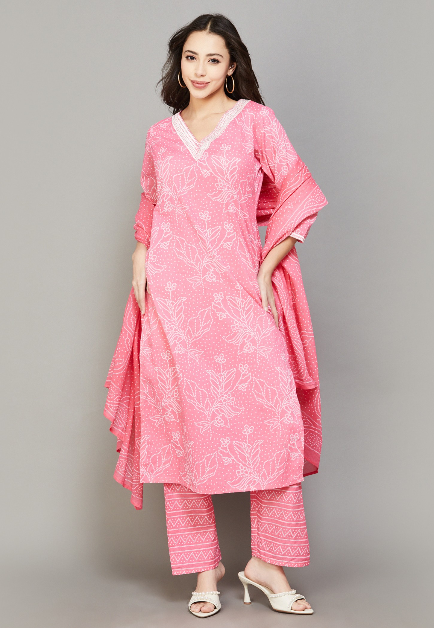 LIBAS Bandhani Print Straight Kurta Set-picture-26