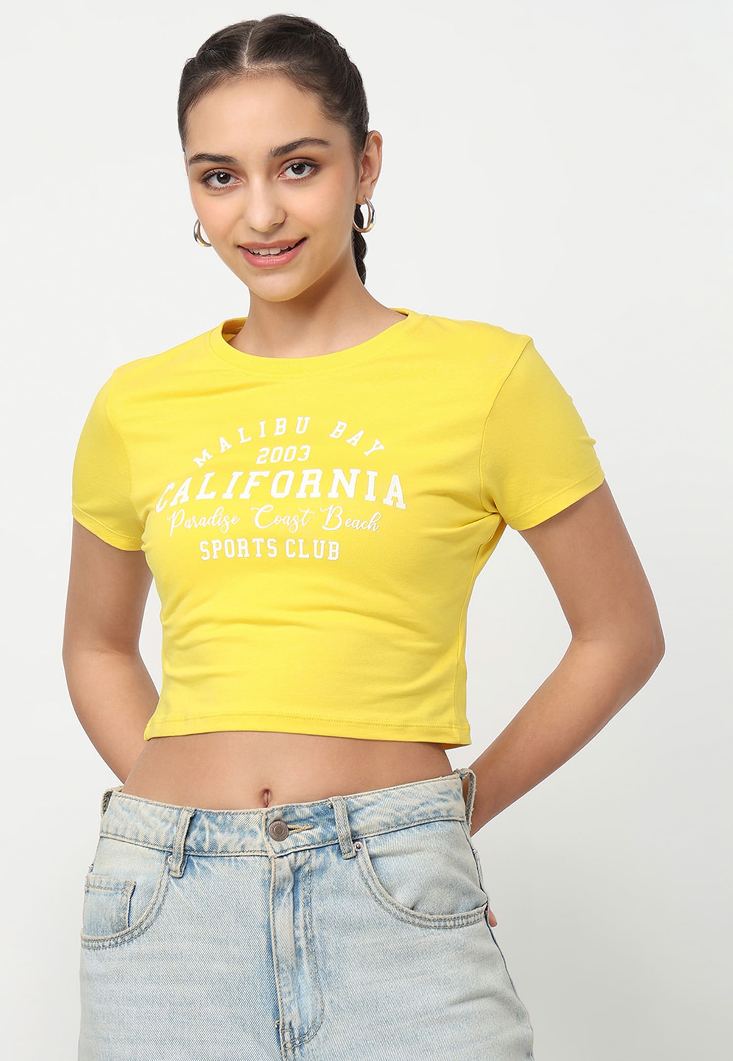 KRAUS Typographic Print Crop T-shirt-picture-13