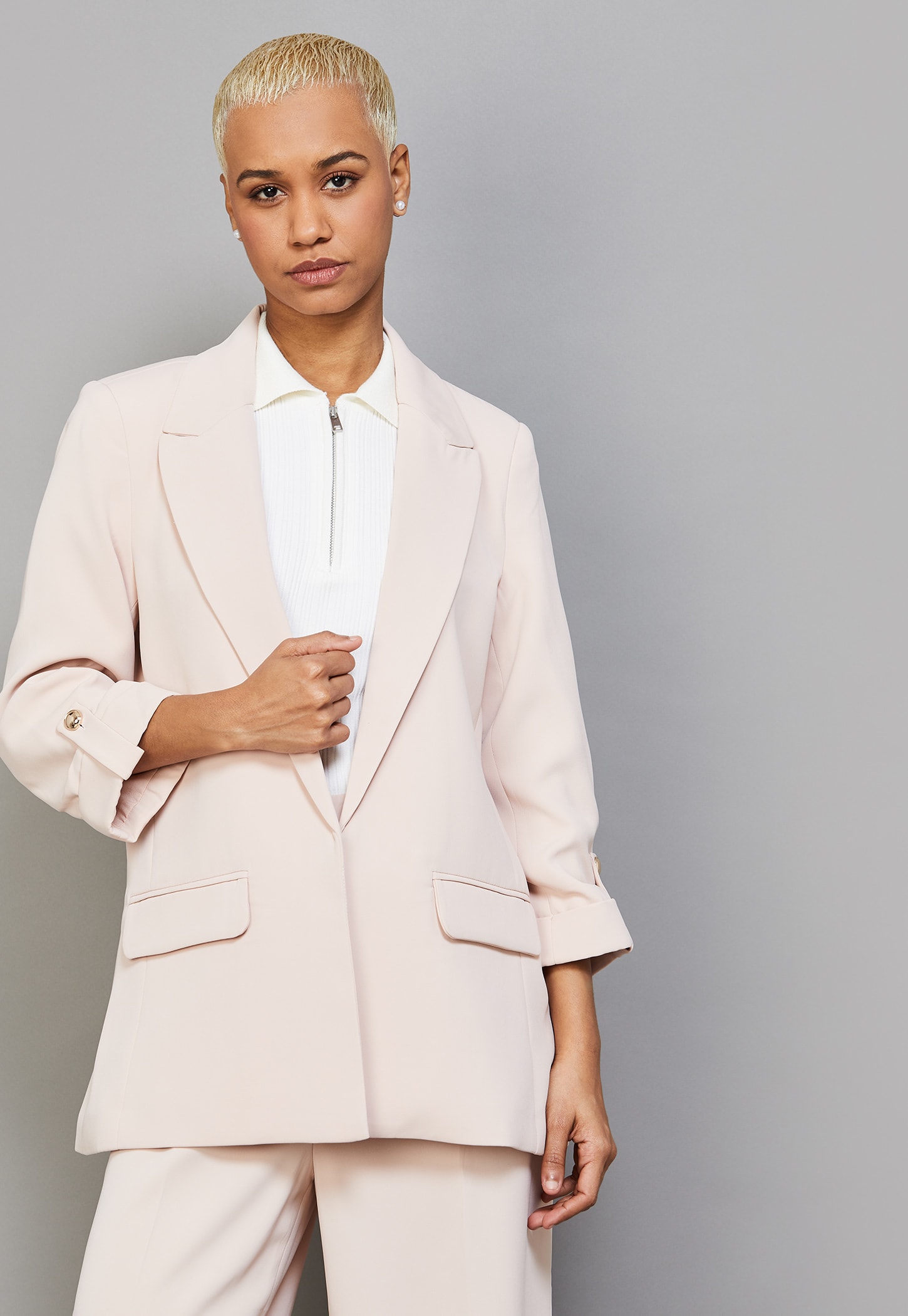 VERO MODA Solid Open-Front Blazer-picture-11