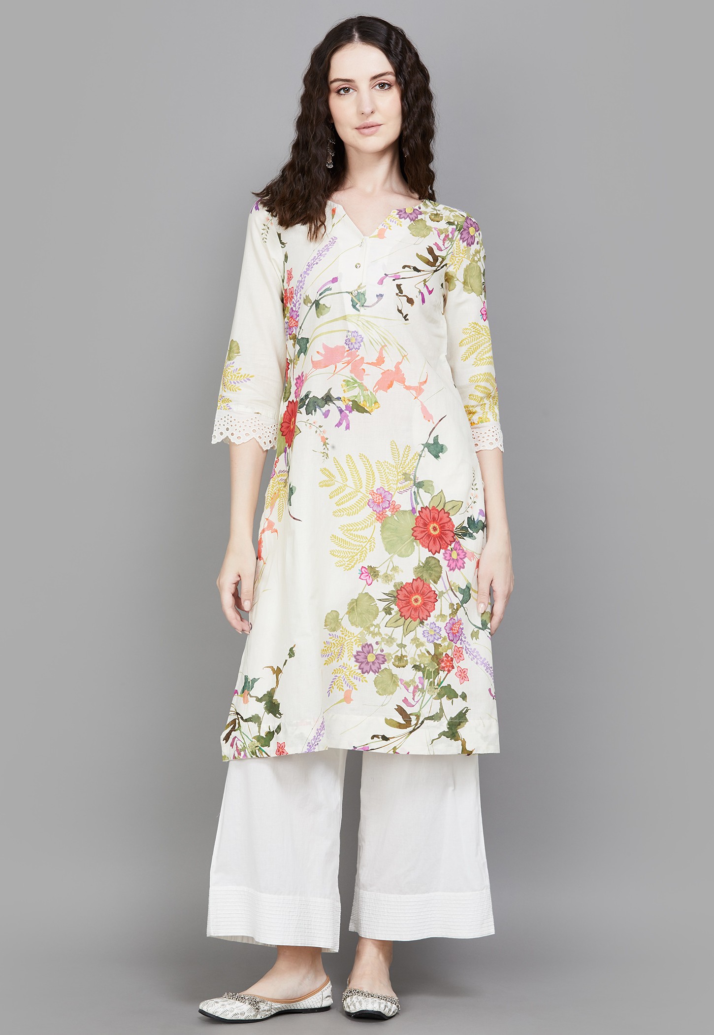 W Floral Print Straight Kurta-picture-38