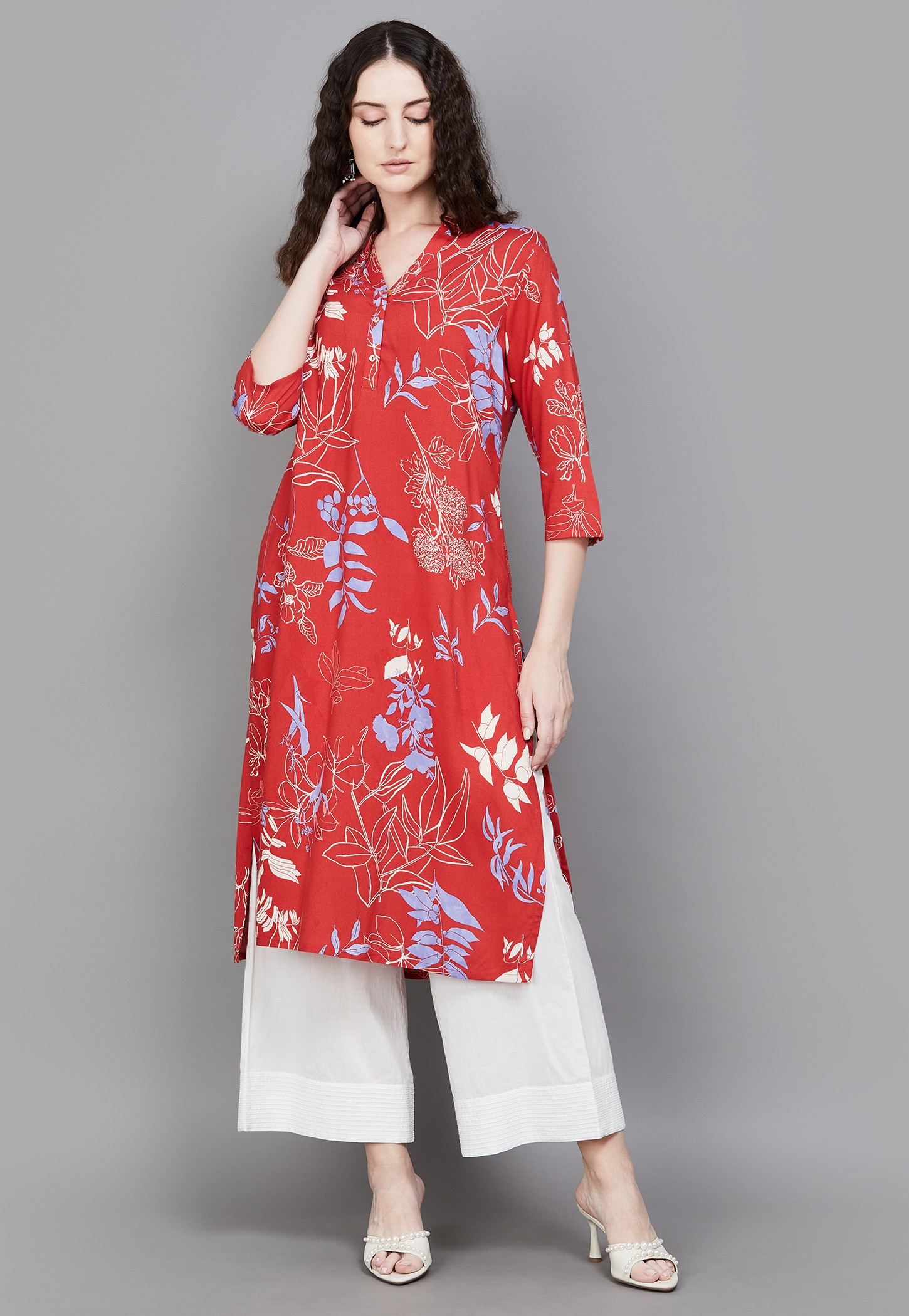 W Floral Print Straight Kurta-picture-23