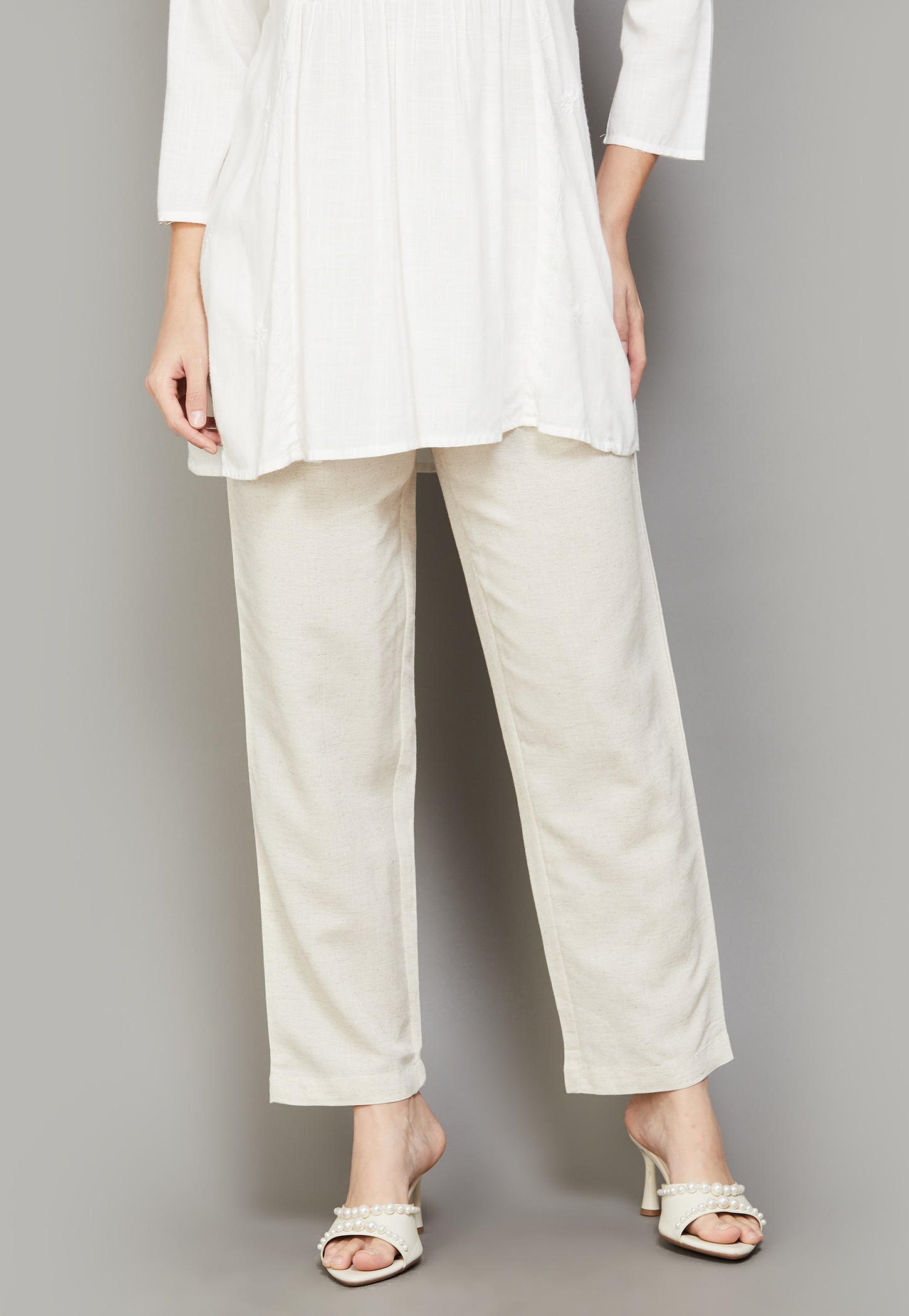 W Solid Straight Pants-picture-34
