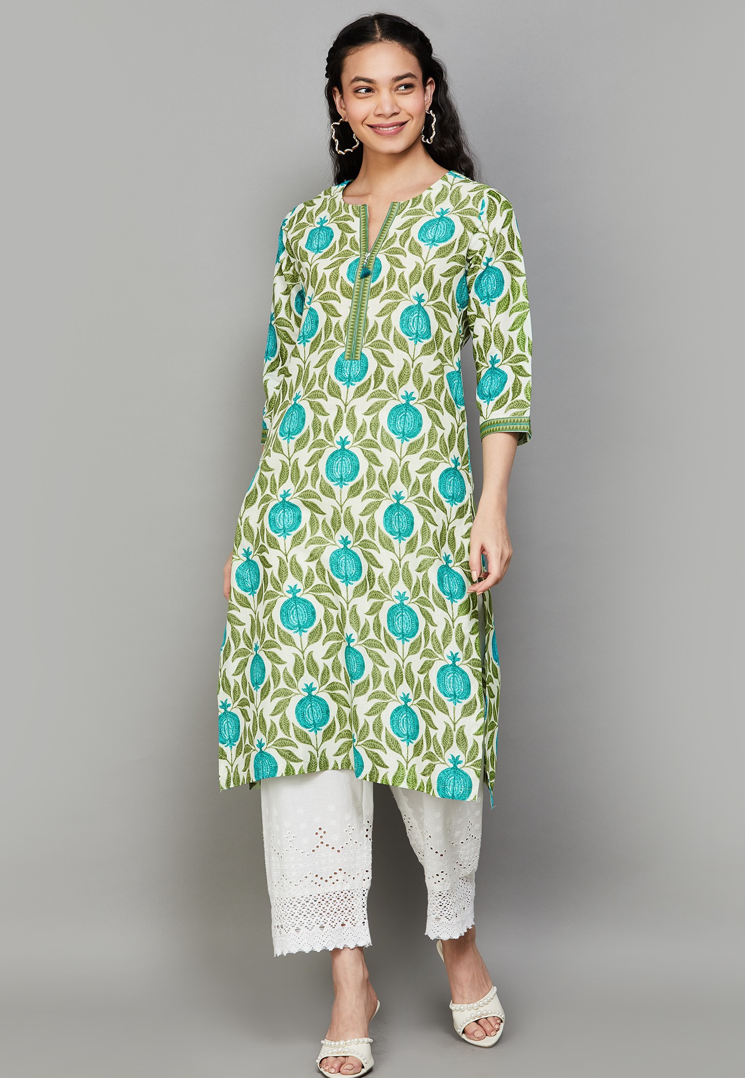 BIBA Ethnic Motif Straight Kurta-picture-12