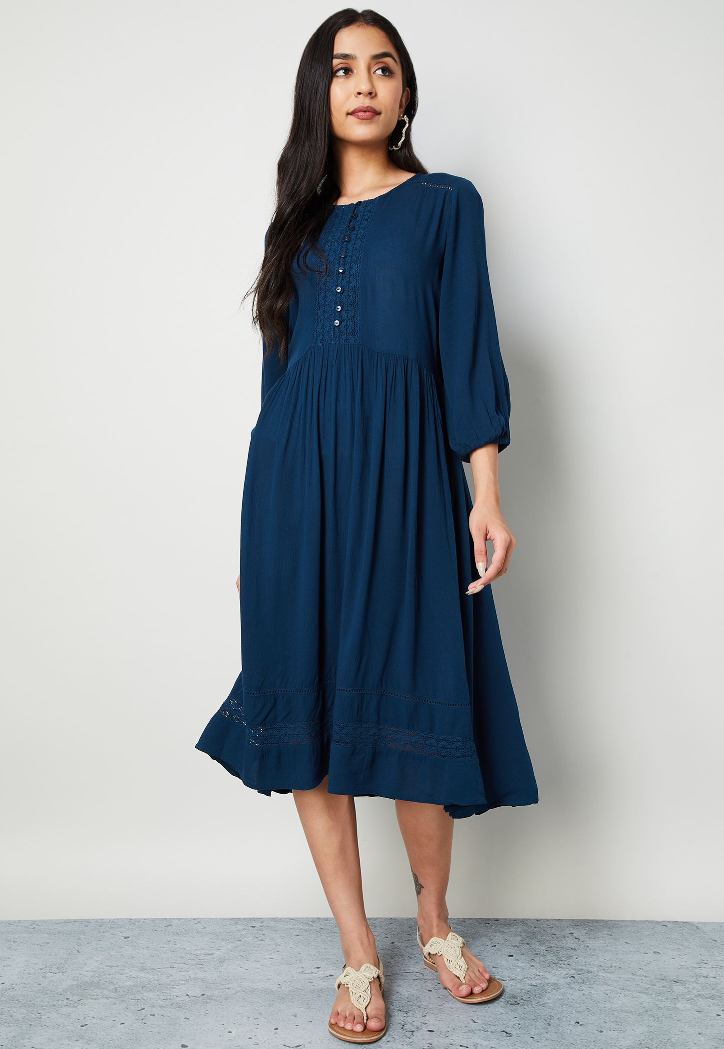COLOUR ME Lace A-line Dress-picture-25