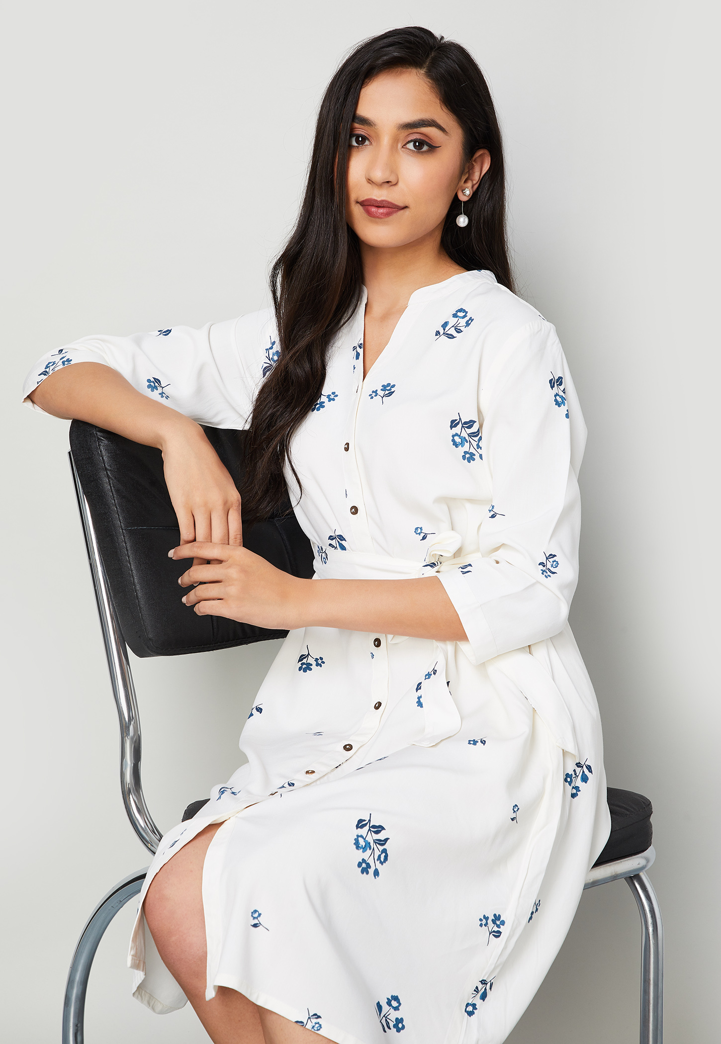 COLOURME Floral Print Shirt Dress-picture-32