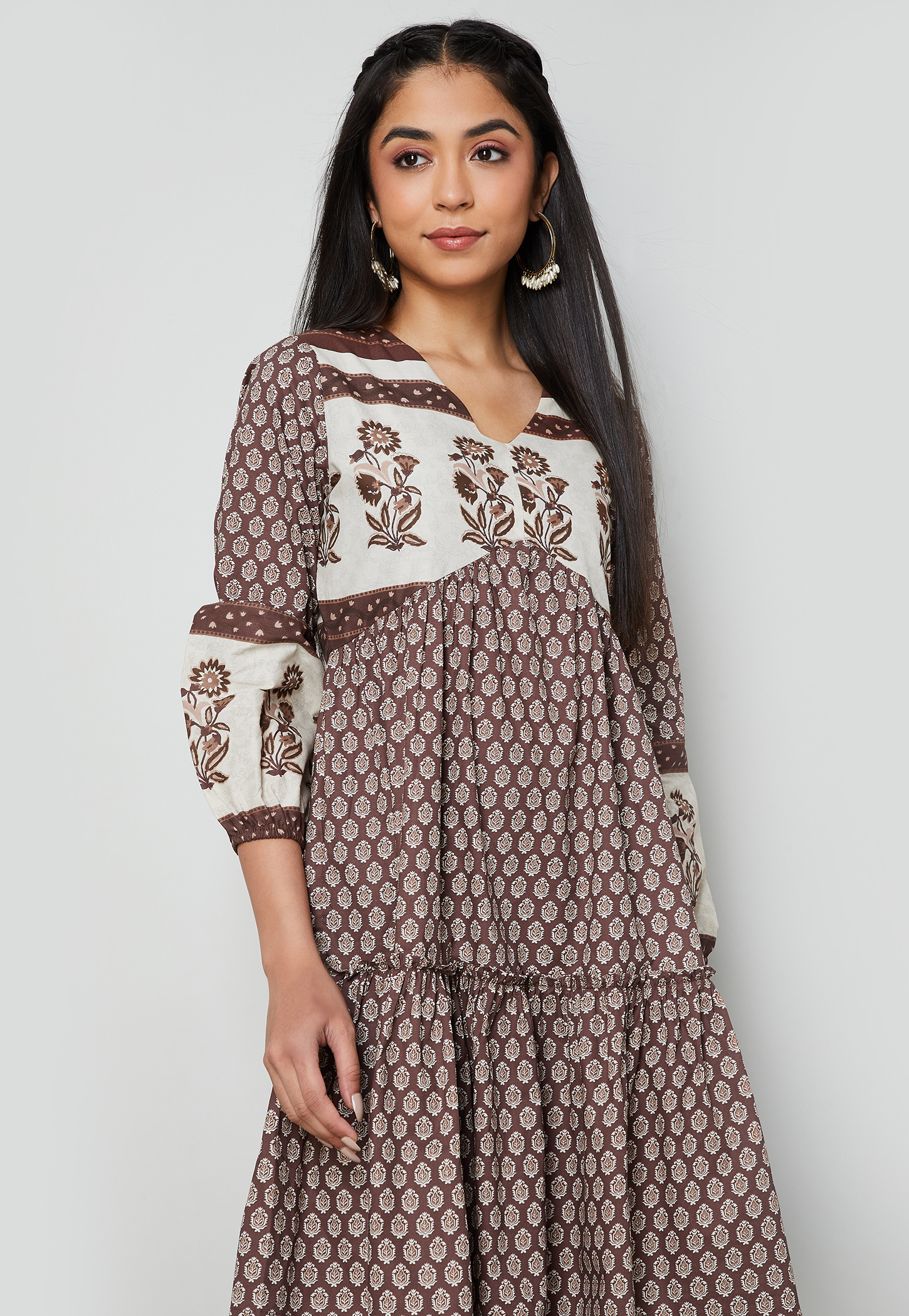 COLOUR ME BY MELANGE Printed Tiered Dress-picture-22