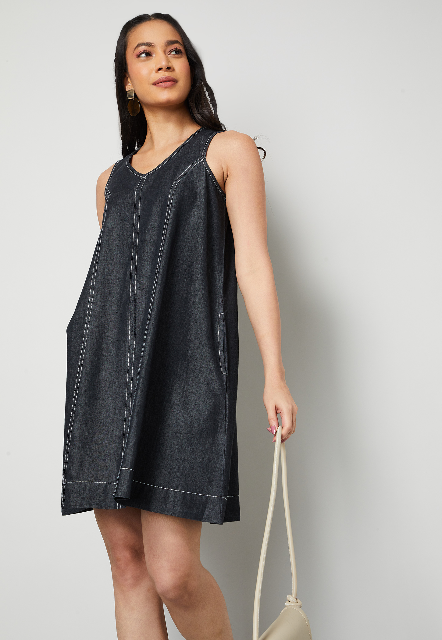 COLOUR ME Solid A-Line Dress-picture-56
