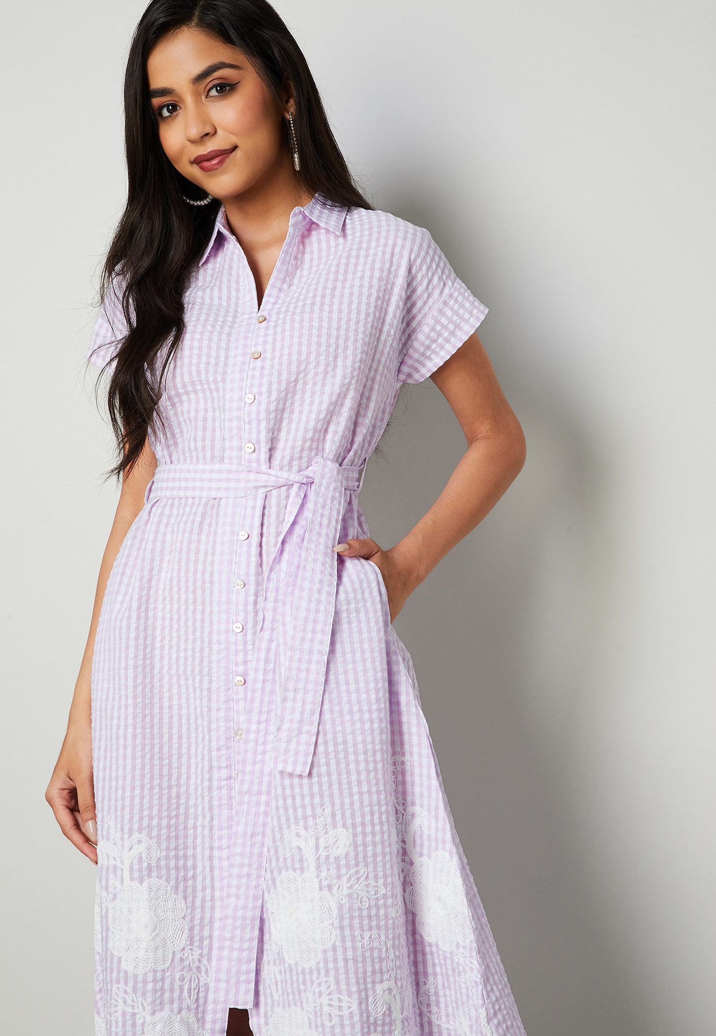 COLOUR ME Embroidered Shirt Dress-picture-33