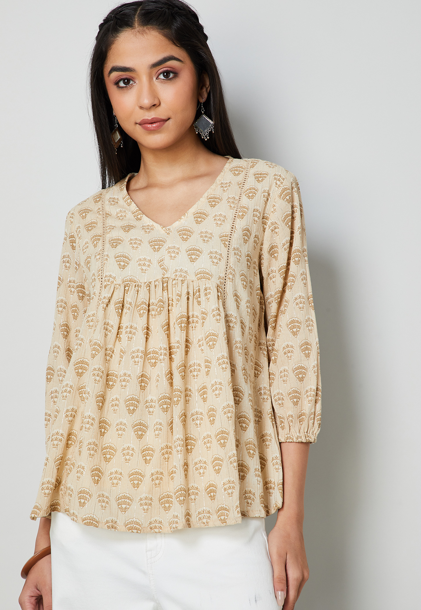 COLOUR ME Printed Peplum Top-picture-28