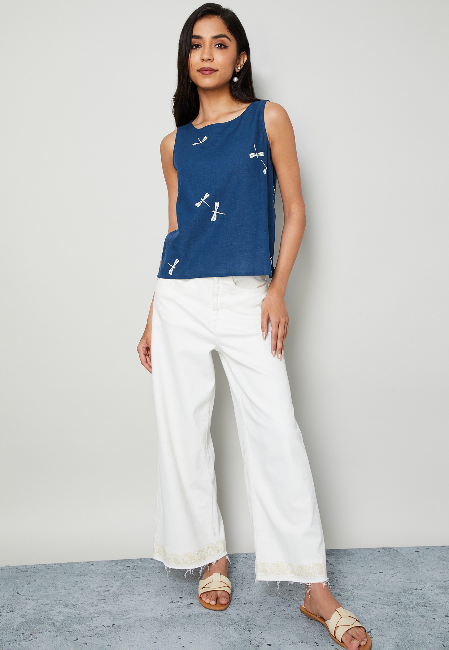 COLOUR ME Dragonfly Printed Top-picture-31