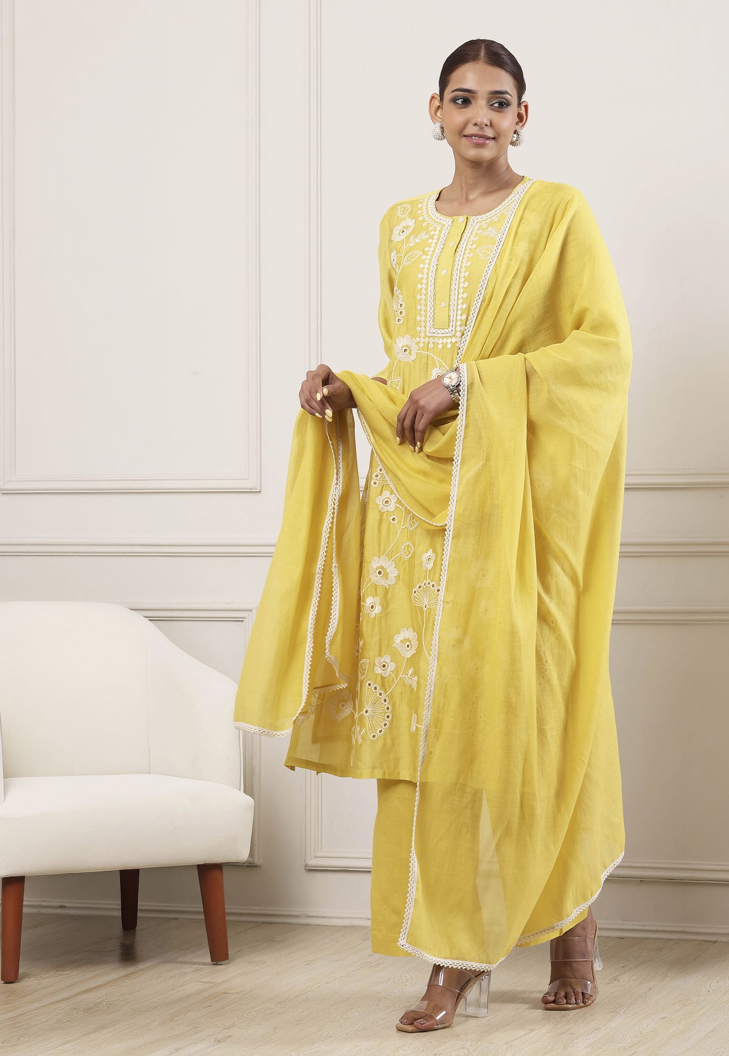BIBA Embroidered Straight Kurta Set-picture-24