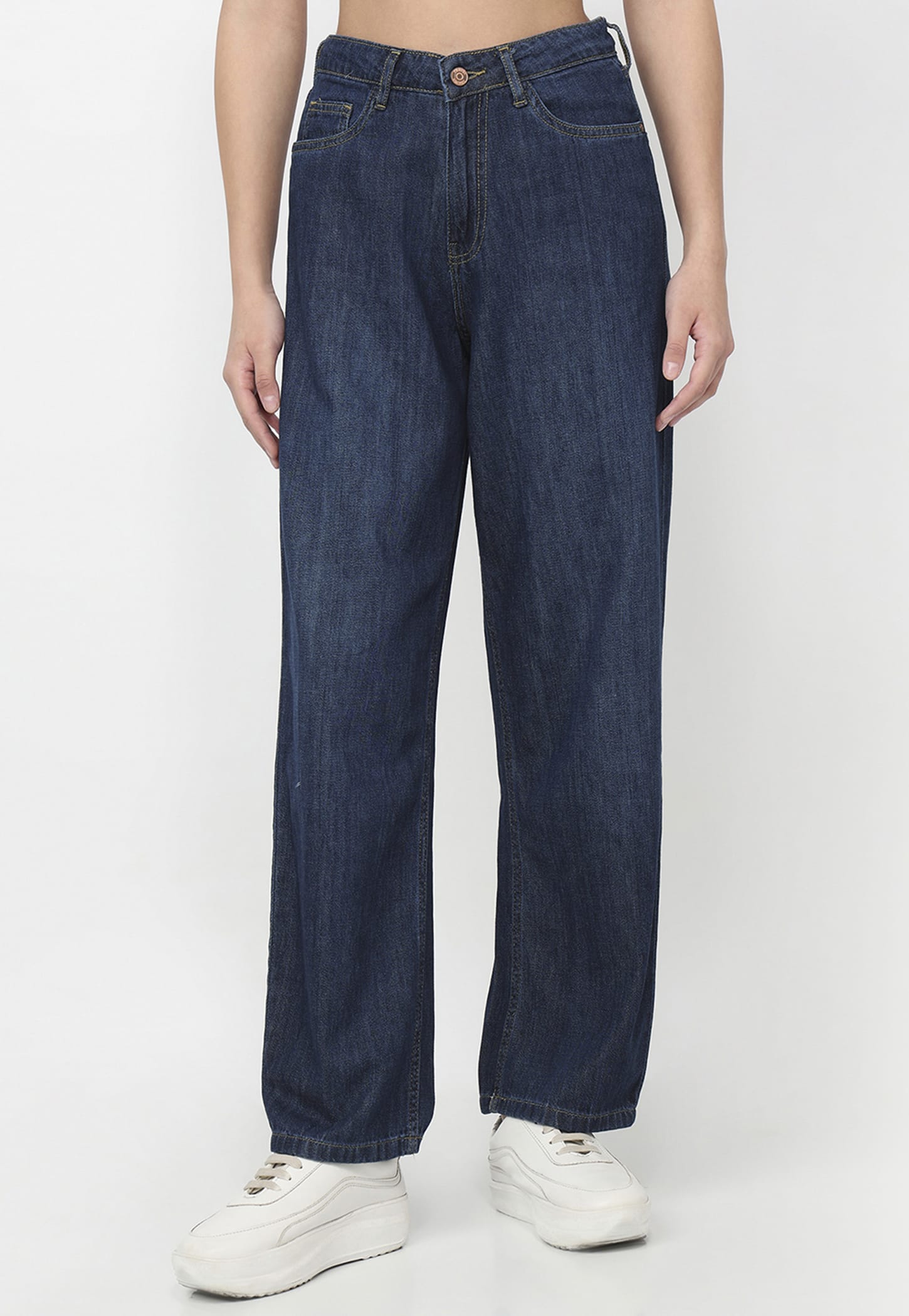 KRAUS Darkwashed Barrel Fit Jeans-image-4