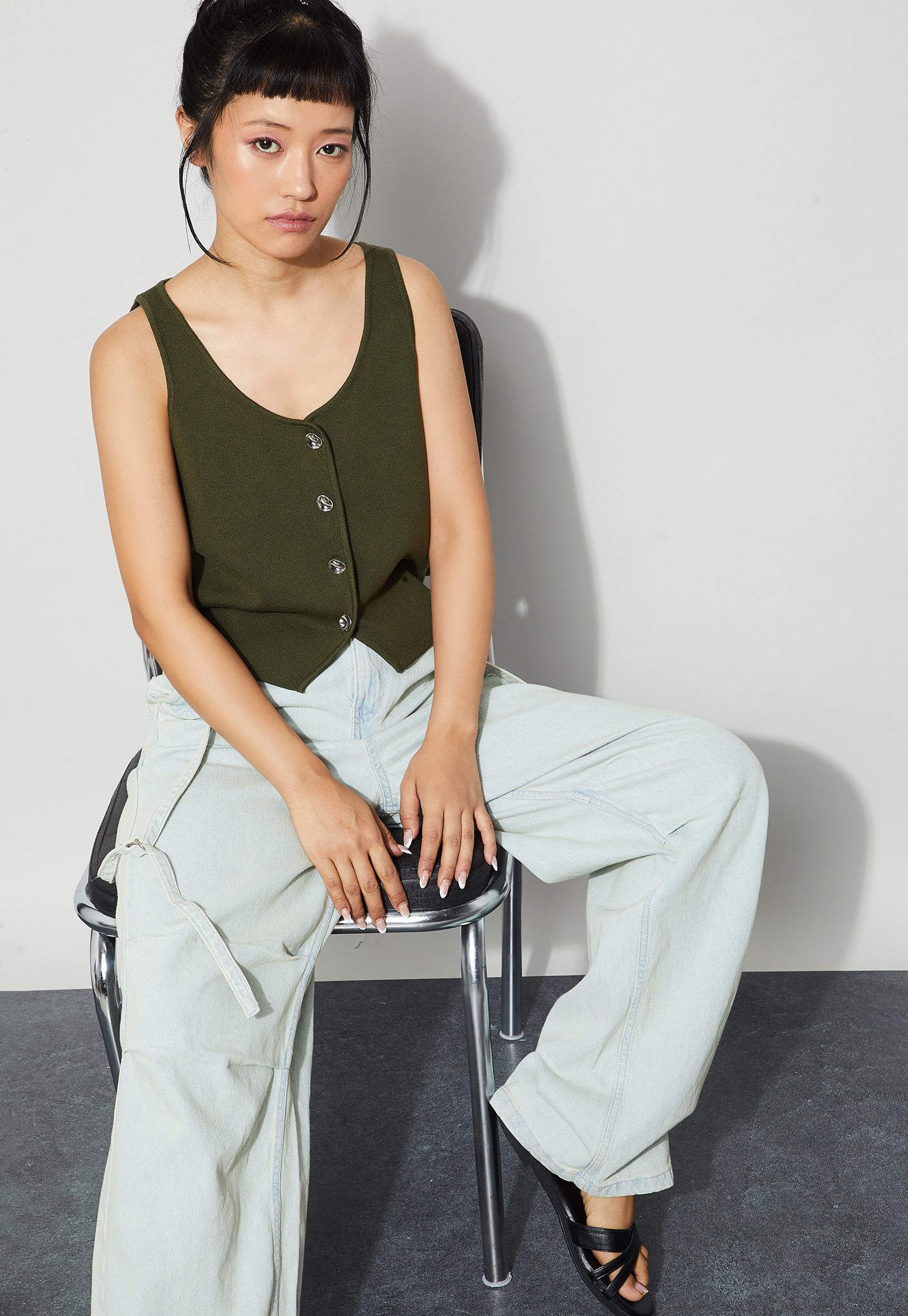 GINGER Solid Vest-Style Top-picture-10