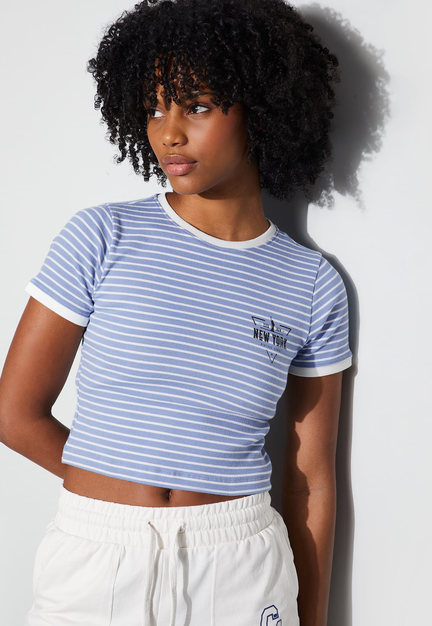 KAPPA Striped Crop T-shirt-image-2