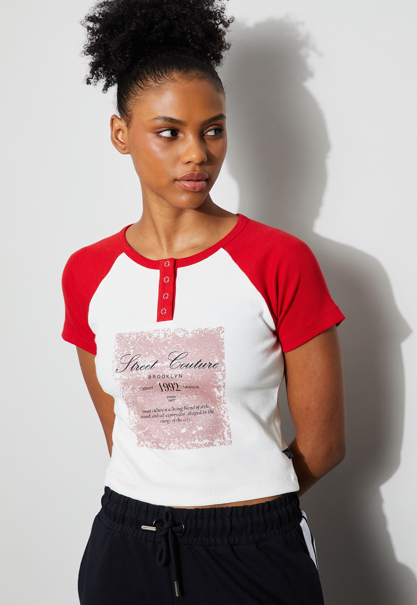 KAPPA Graphic Print Crop T-shirt-picture-25