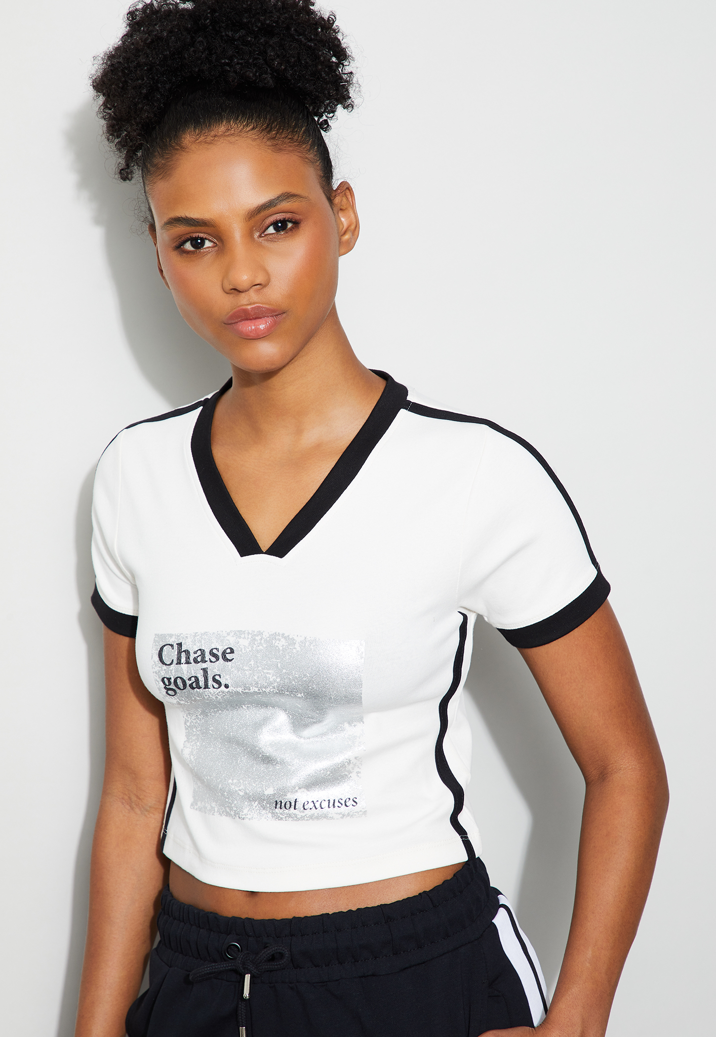 KAPPA Graphic Print Crop T-shirts-image-15