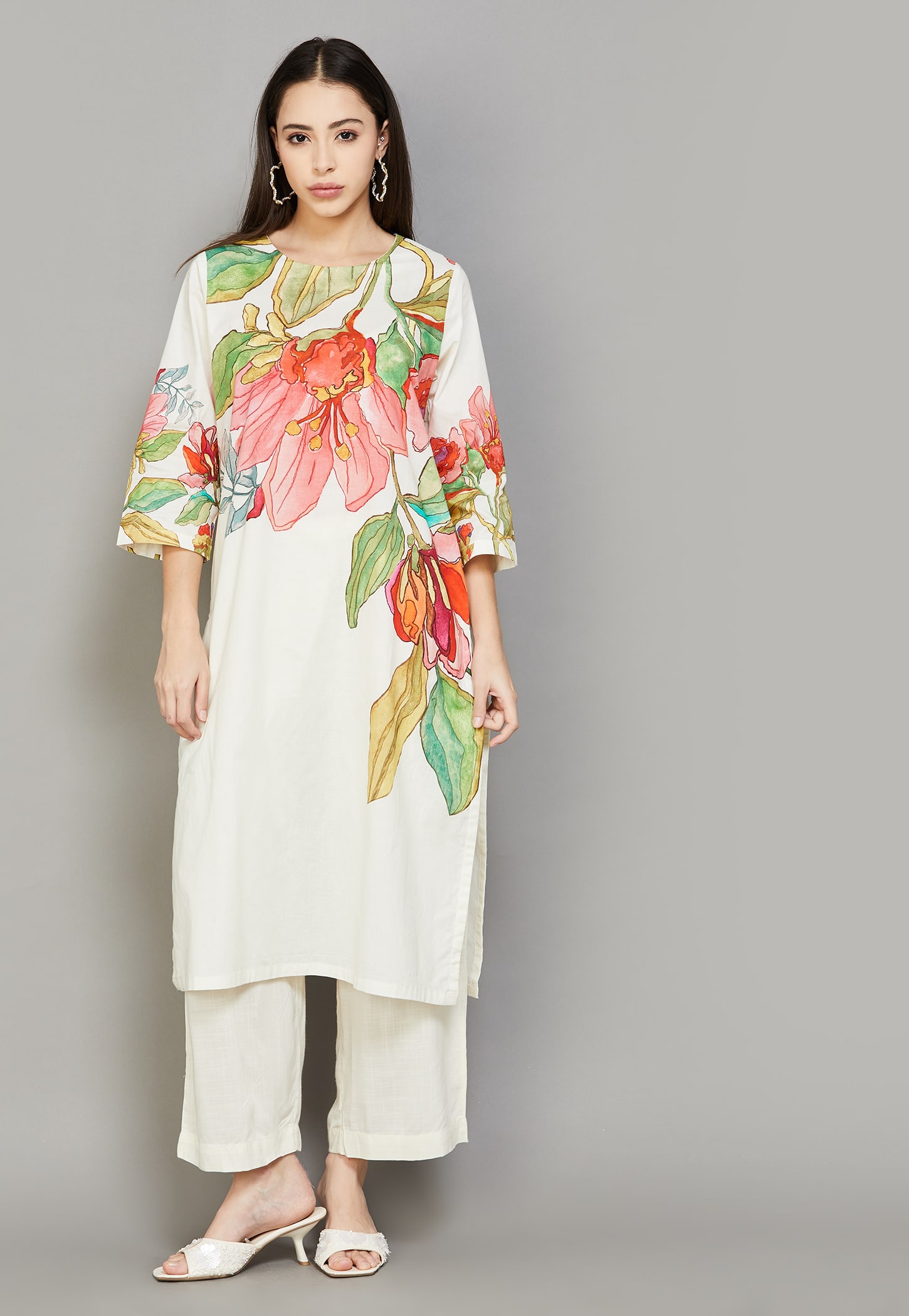 BIBA Floral Print Straight Kurta Set-picture-54