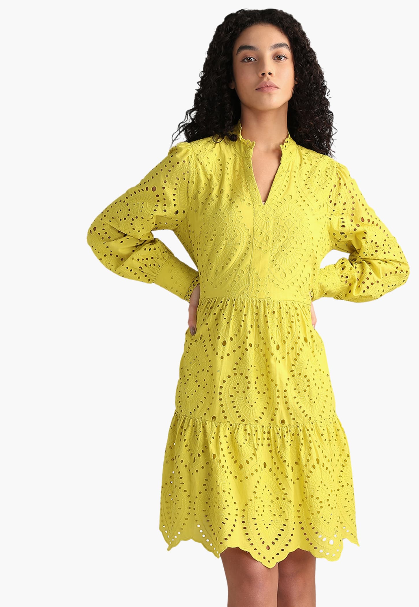 VERO MODA Schiffli Tiered Dress-picture-21