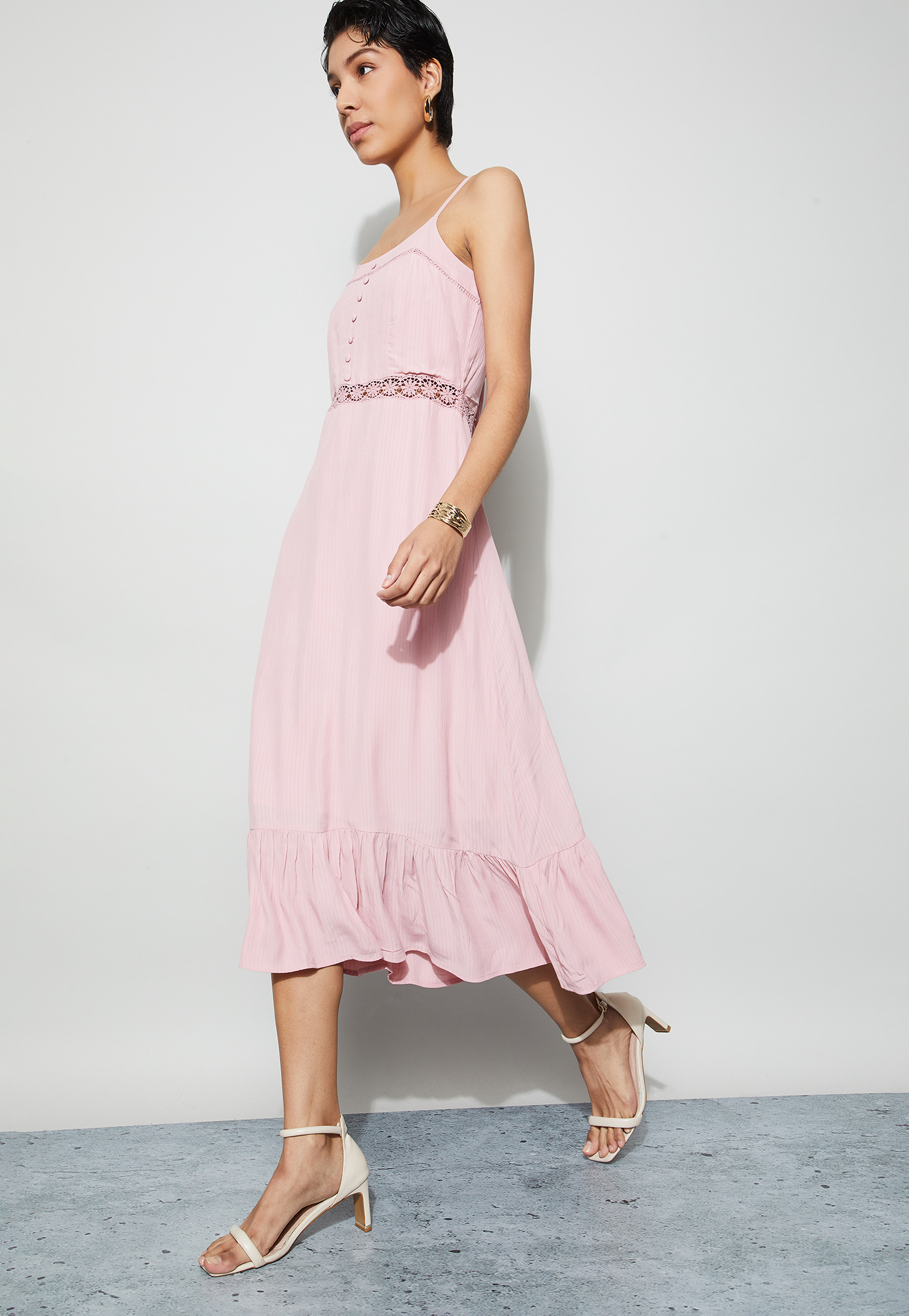 CODE Lace Detail Midi Dress-picture-10