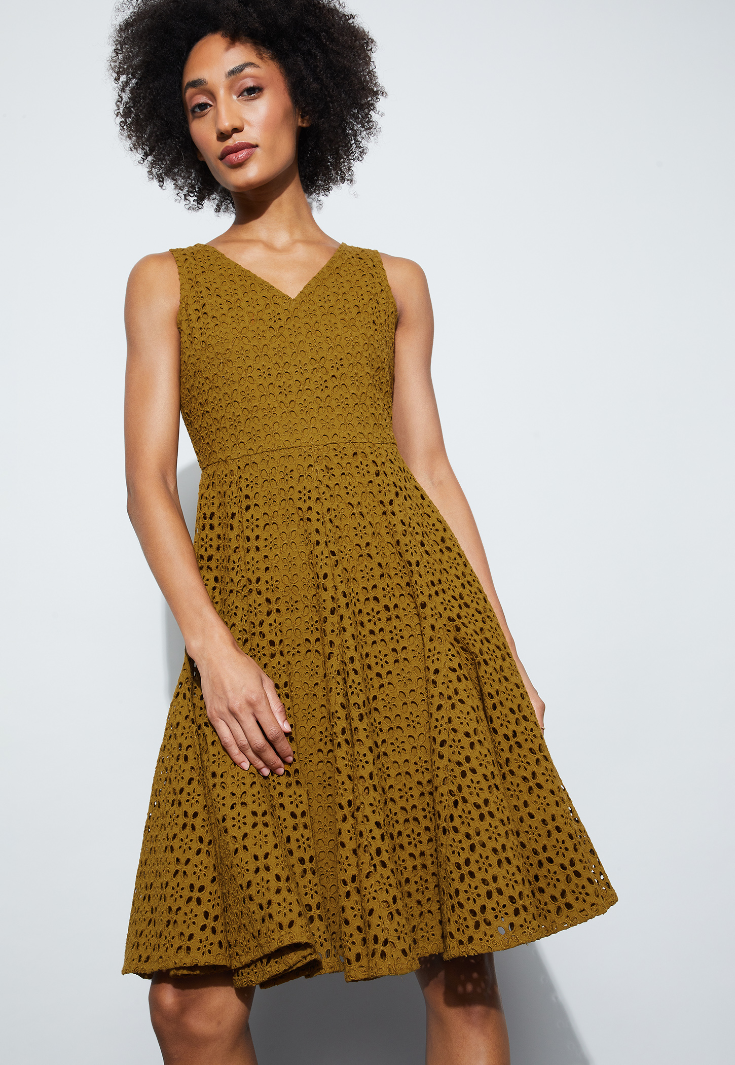 CODE Schiffli Fit & Flare Dress-image-19