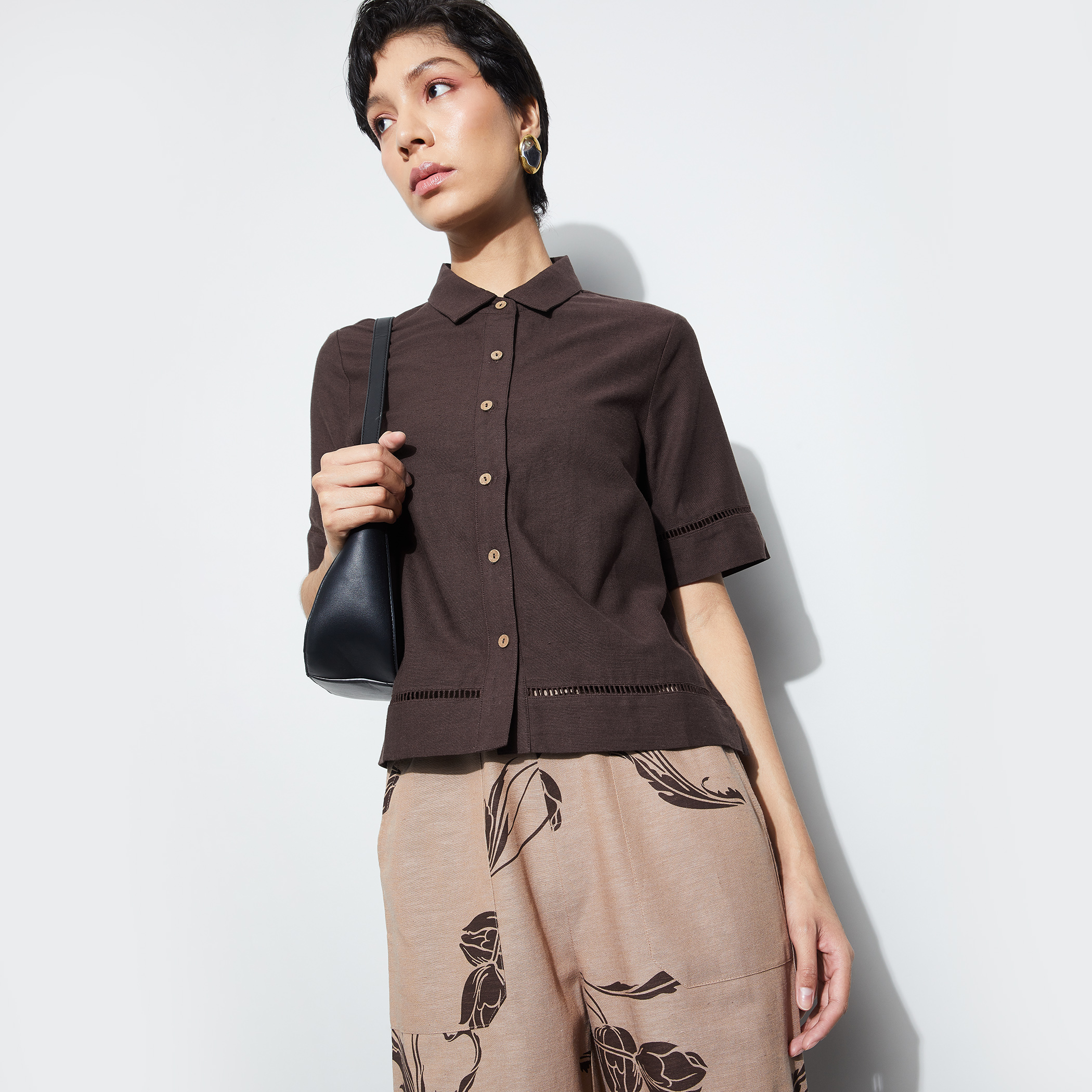 CODE Solid Collared Top-picture-30