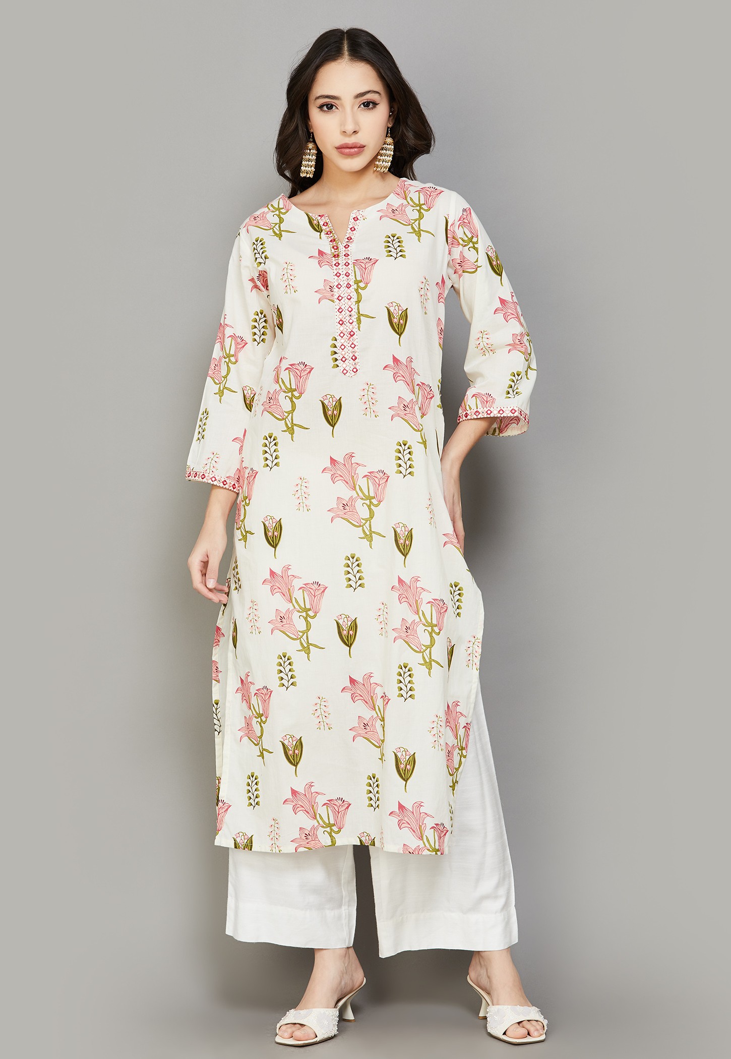 LIBAS Floral Print Straight Kurta-picture-48