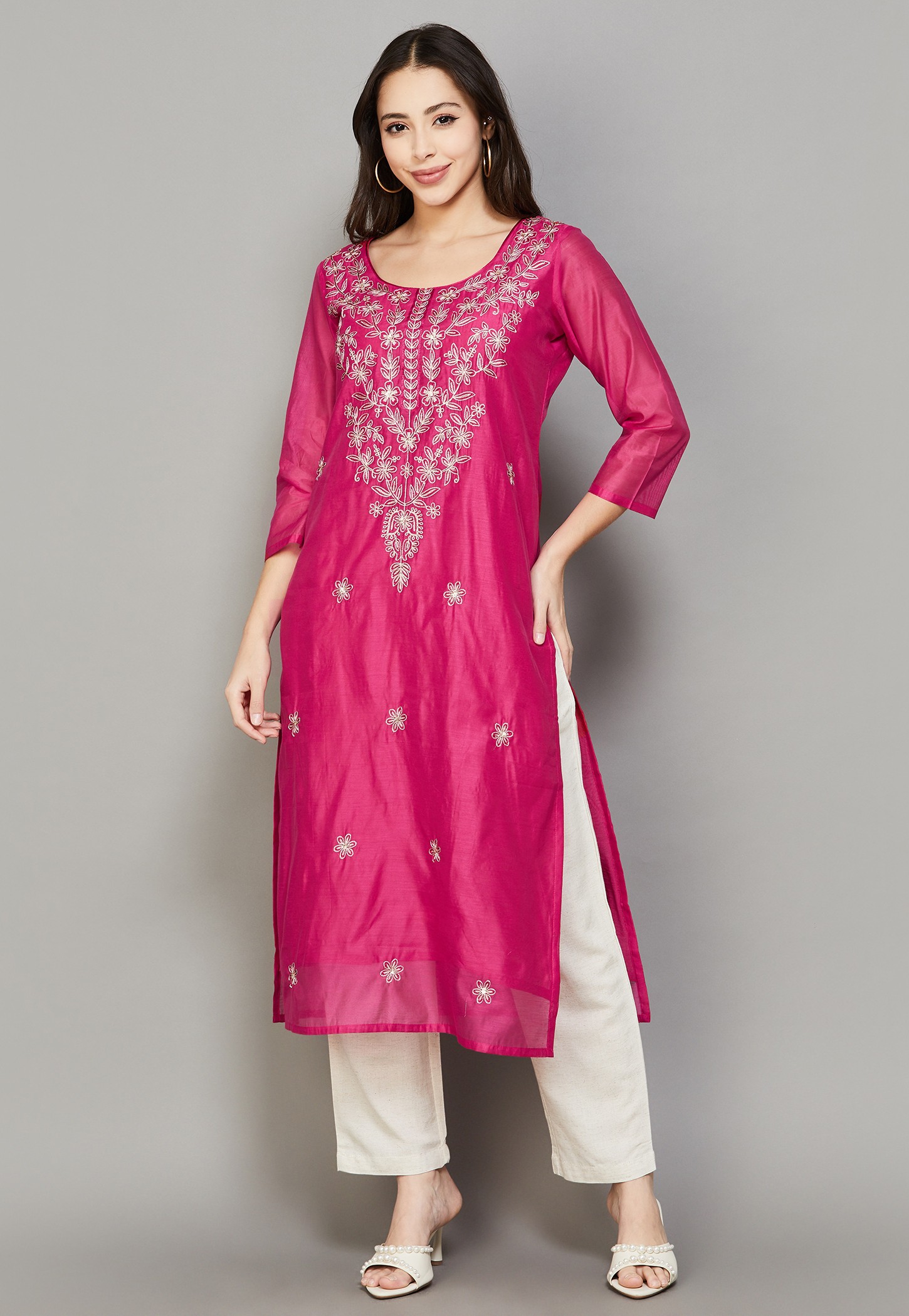 LIBAS Embroidered Straight Kurta Festive Wear-picture-42