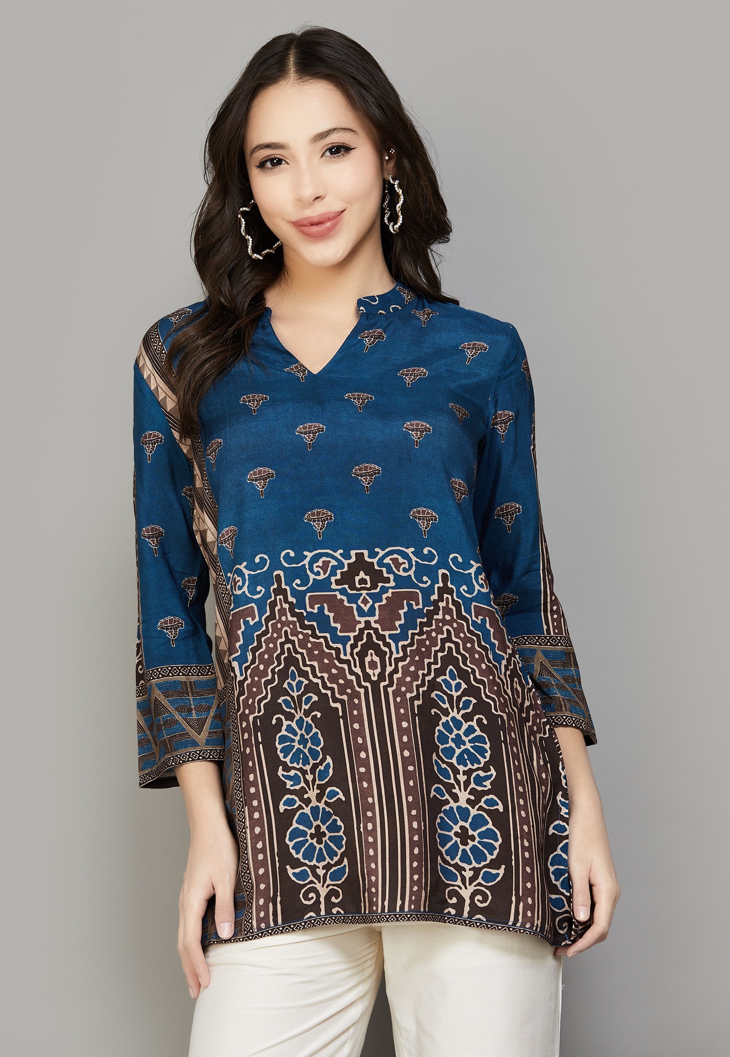 LIBAS Geometric Print Straight Kurti-picture-17
