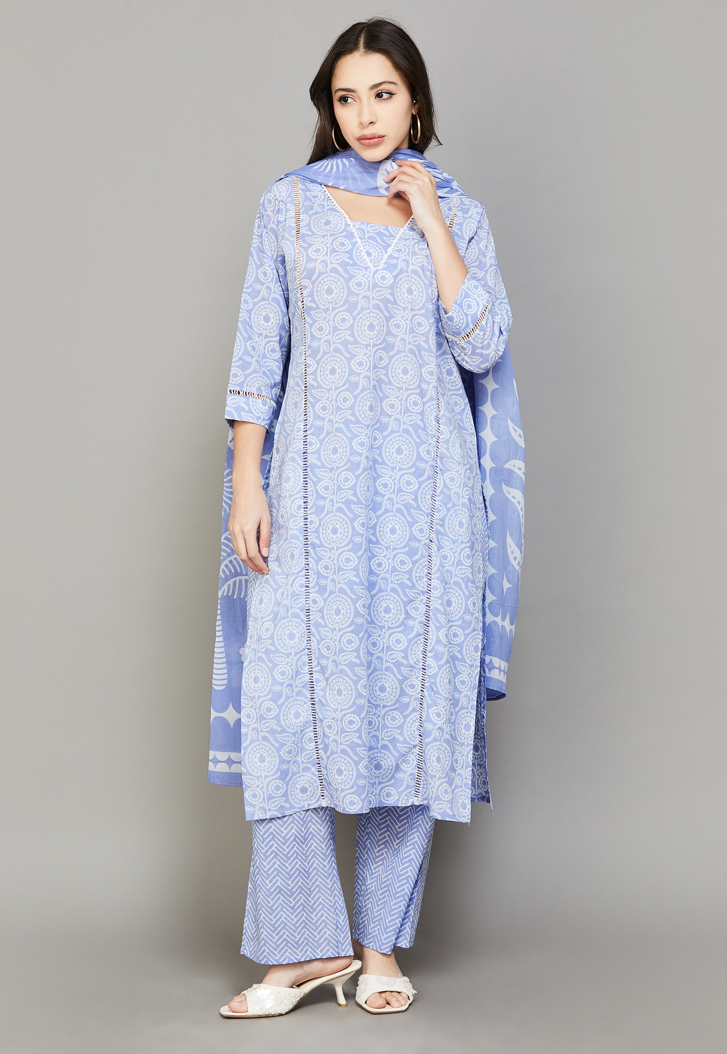 LIBAS Floral Print Kurta Set-picture-37