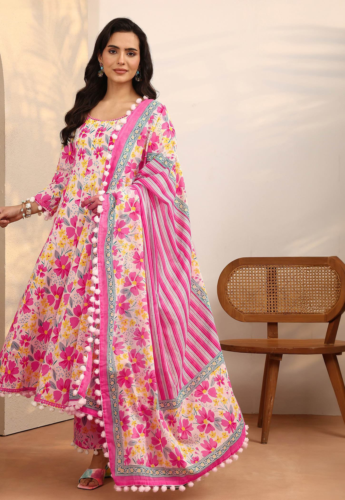 LIBAS Floral Print Kurta Set-picture-52