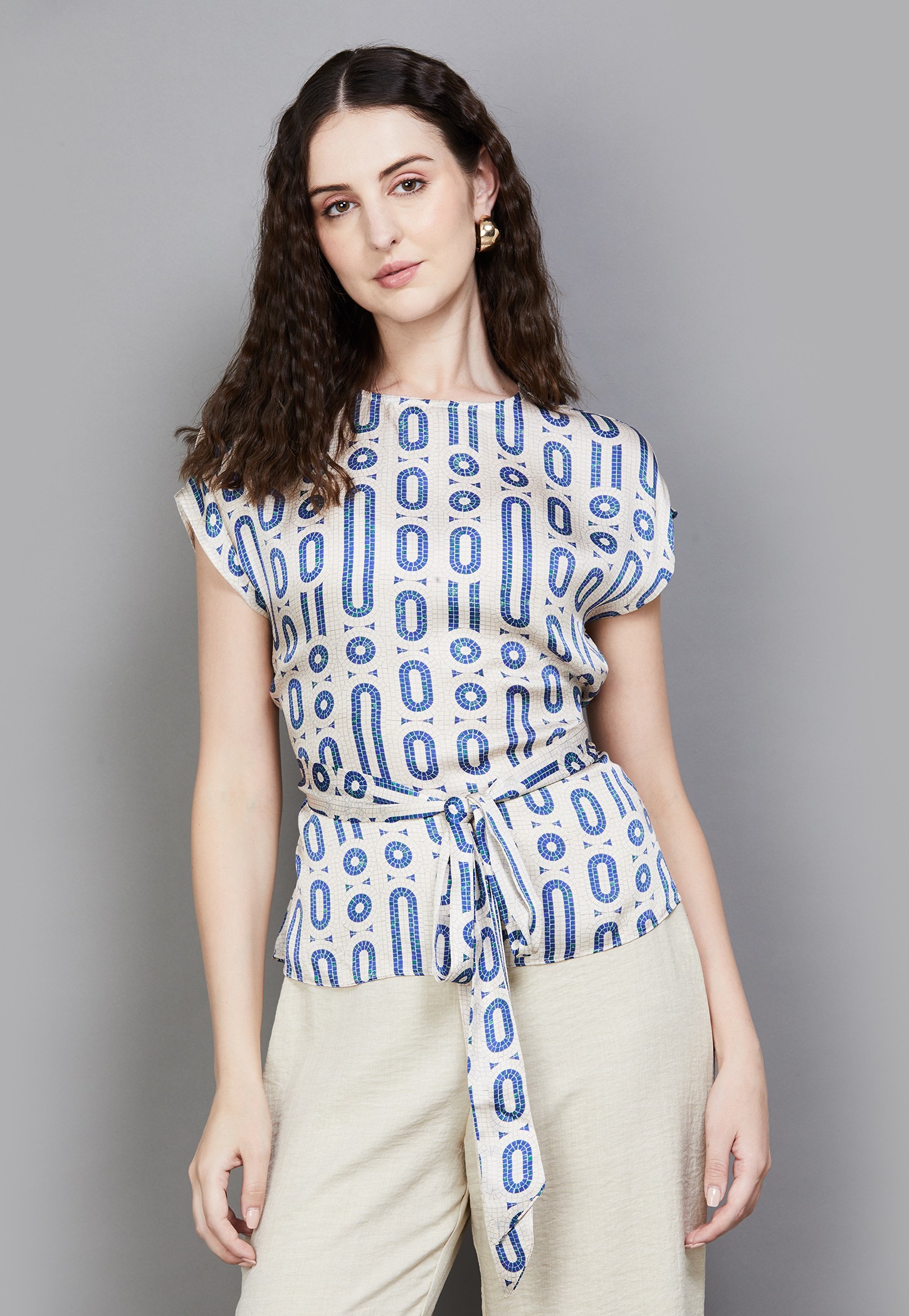 AND Printed Top with Tie-Up Waist-picture-21