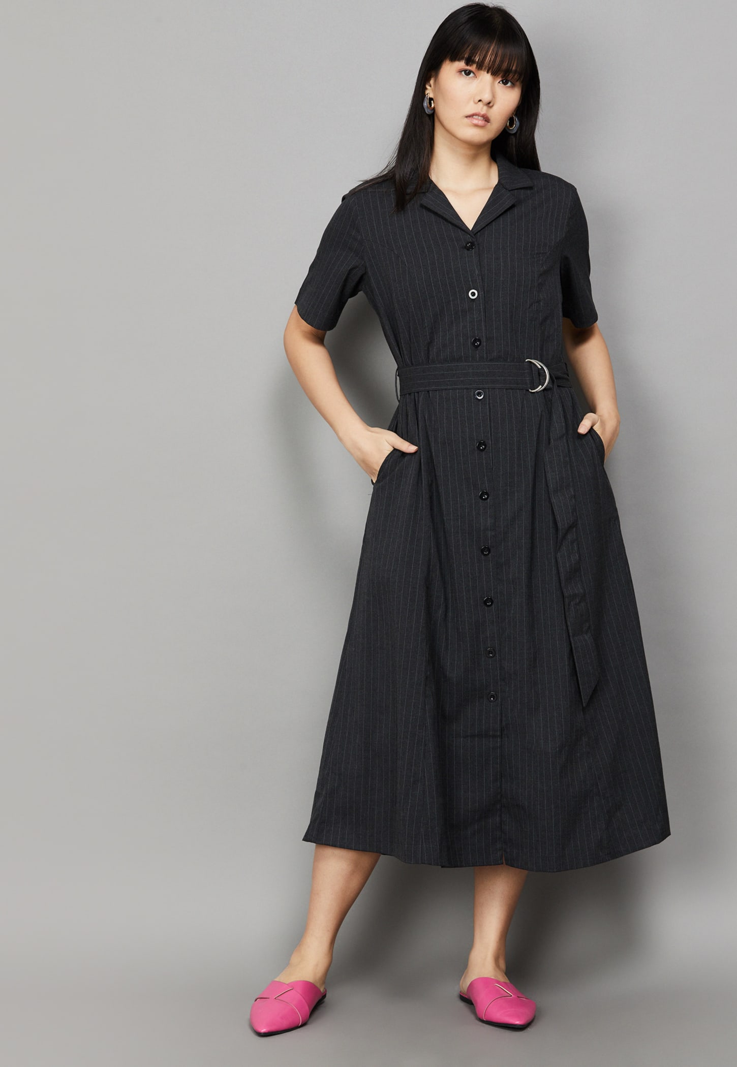 VAN HEUSEN Striped Shirt Dress with Belt-picture-22