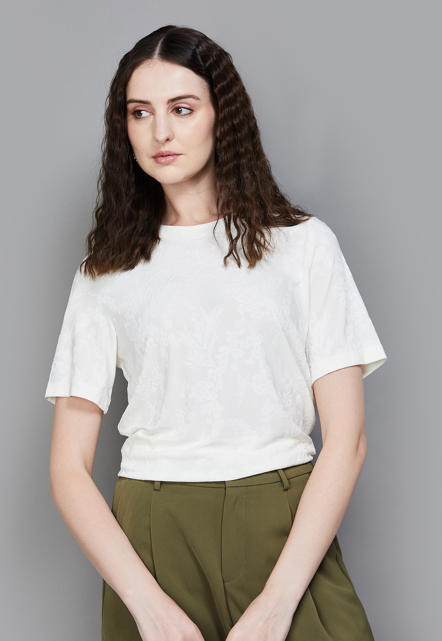 VAN HEUSEN Self Design Top-image-6