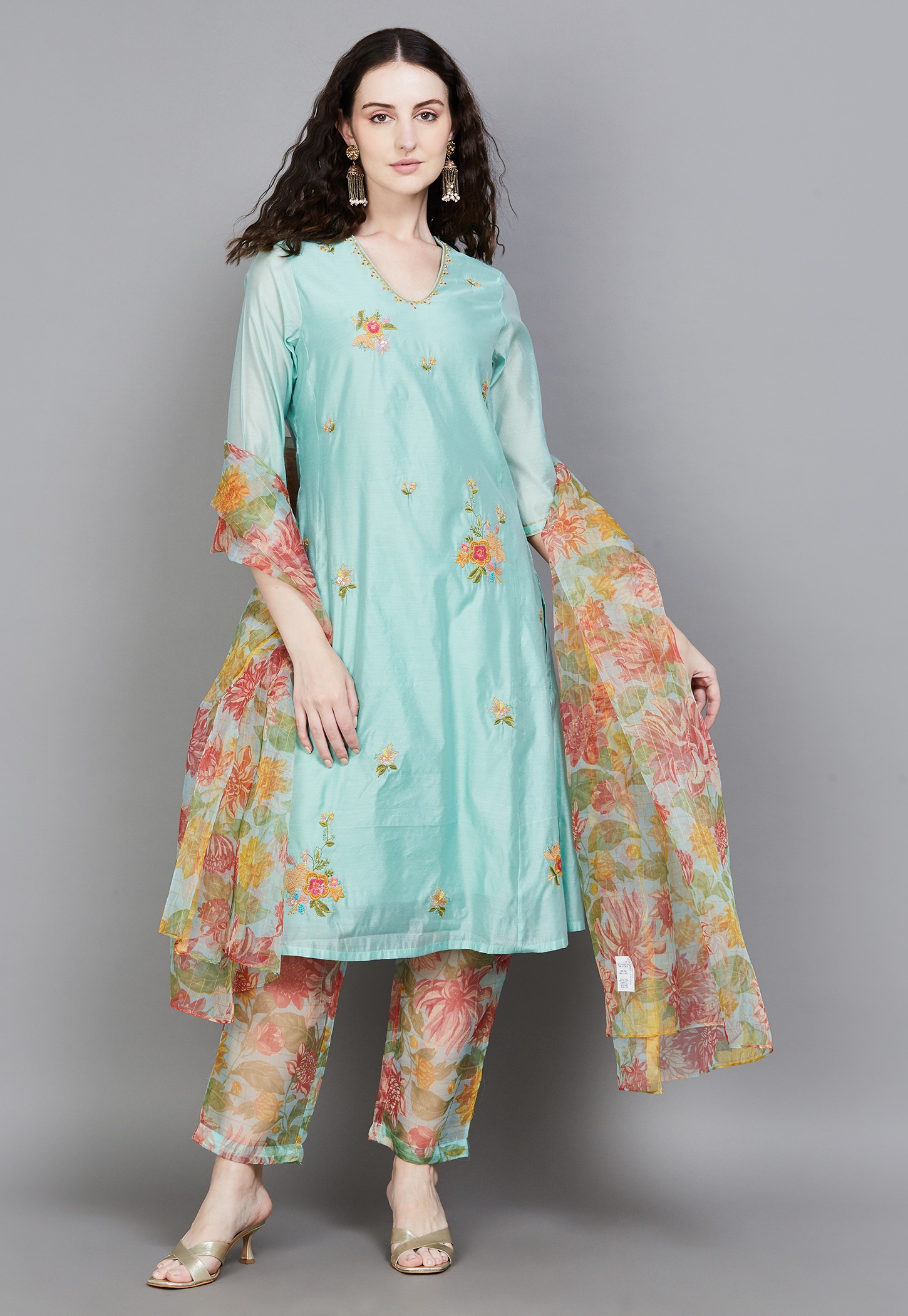 W Embroidered Straight Kurta Set-picture-33