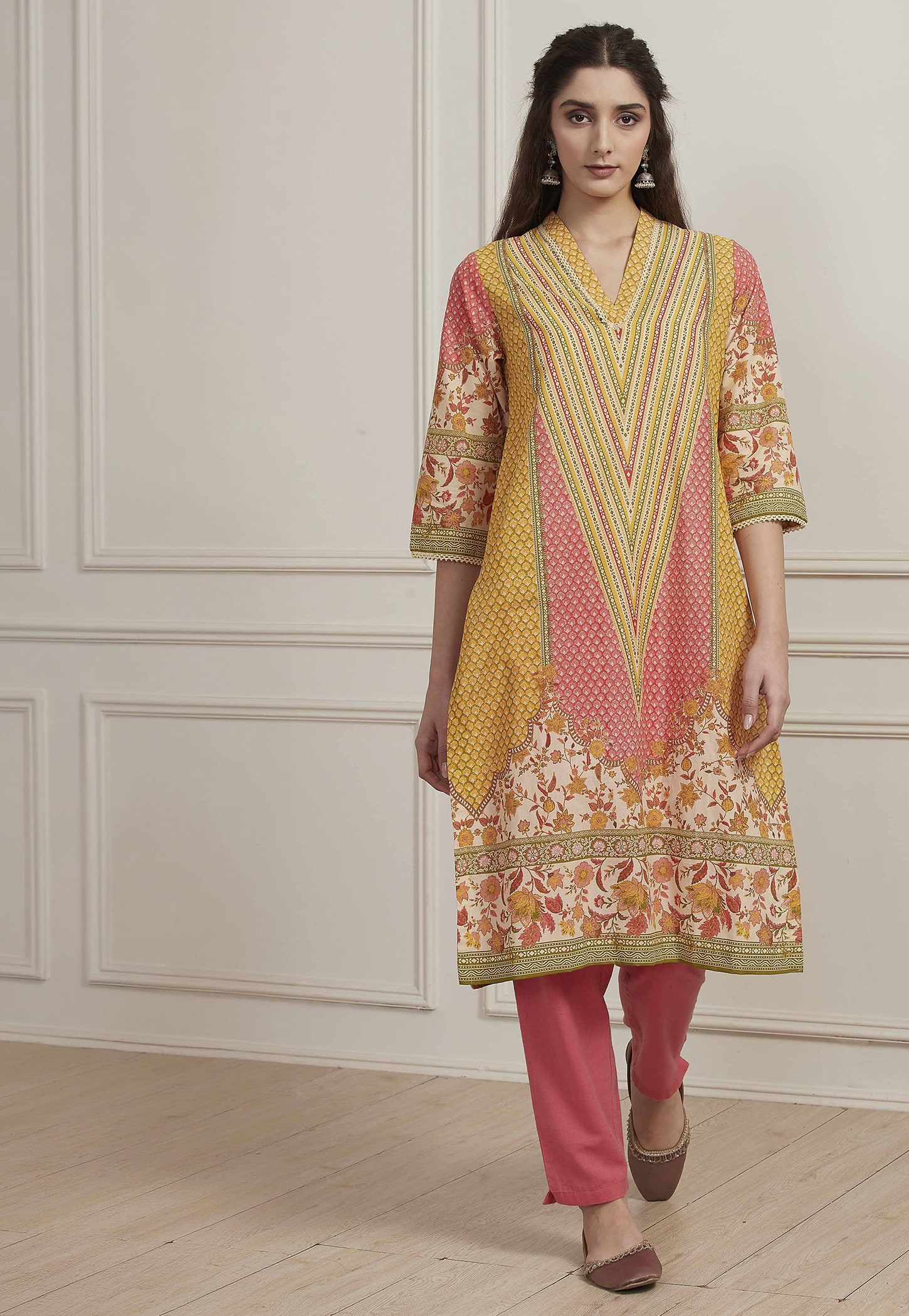 BIBA Floral Print Straight Kurta-picture-22