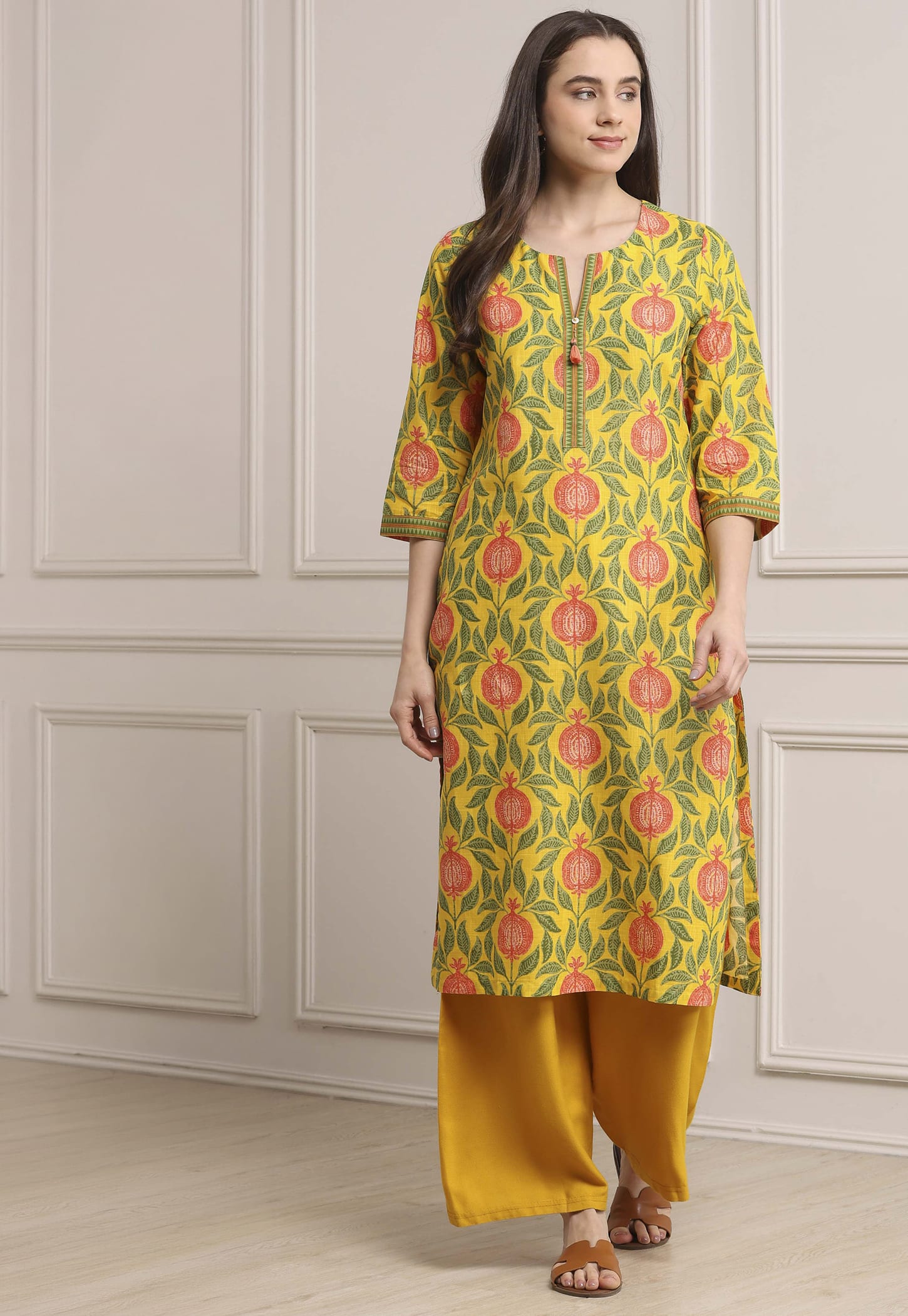 BIBA Ethnic Motif Straight Kurta-picture-41