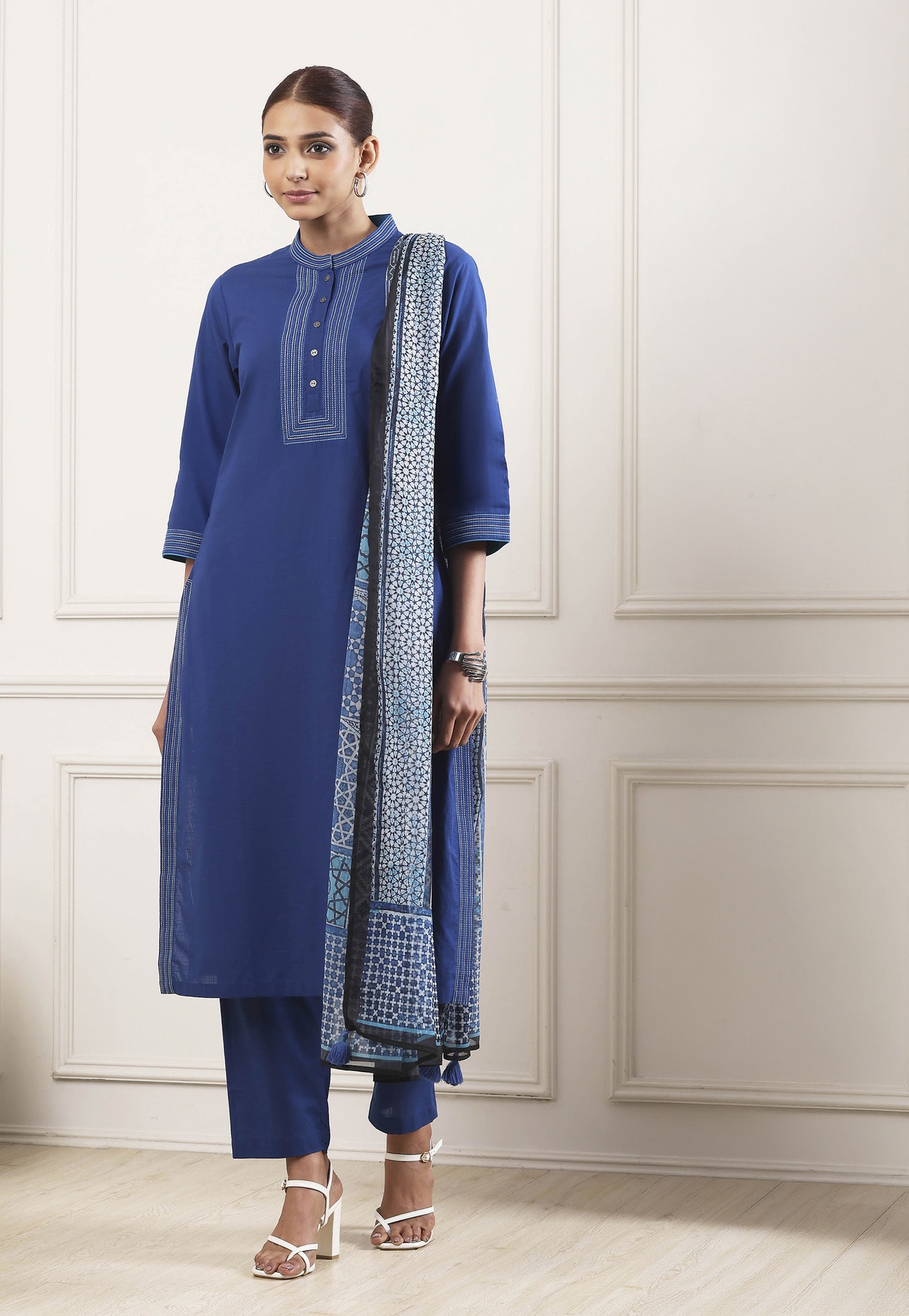 BIBA Embroidered Straight Kurta Set-picture-32