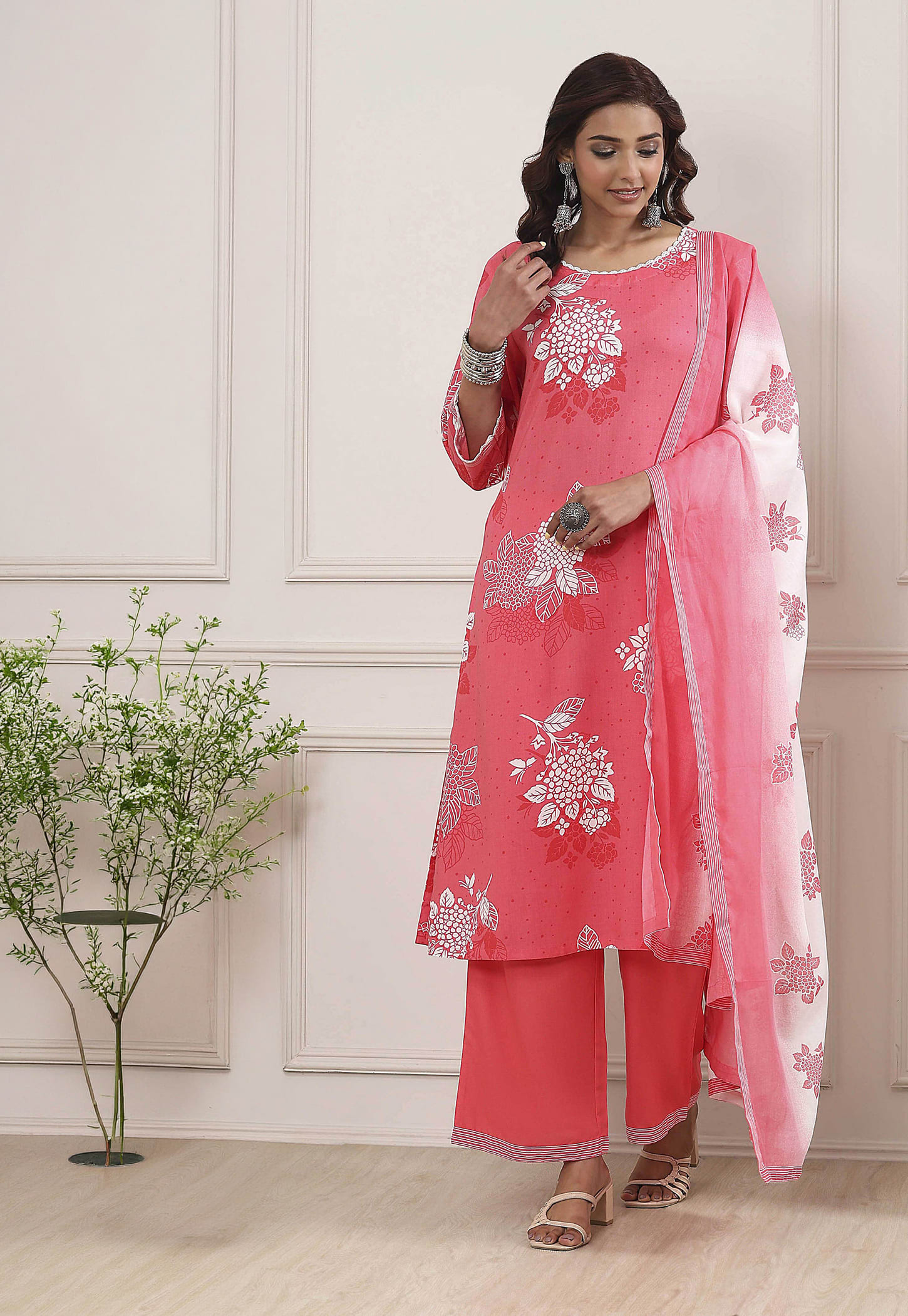 BIBA Floral Print Kurta Set-picture-44