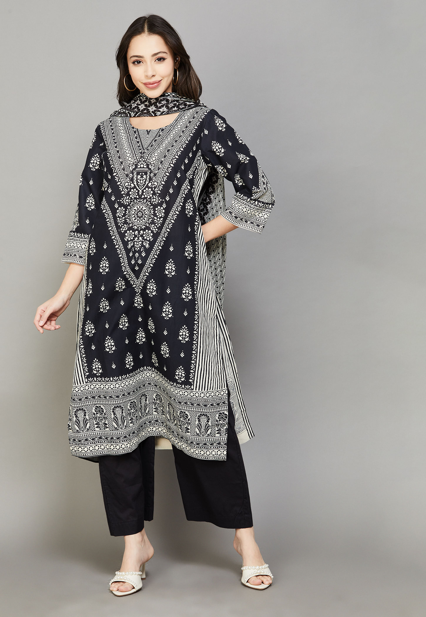 BIBA Ethnic Motif Straight Kurta Set-picture-13