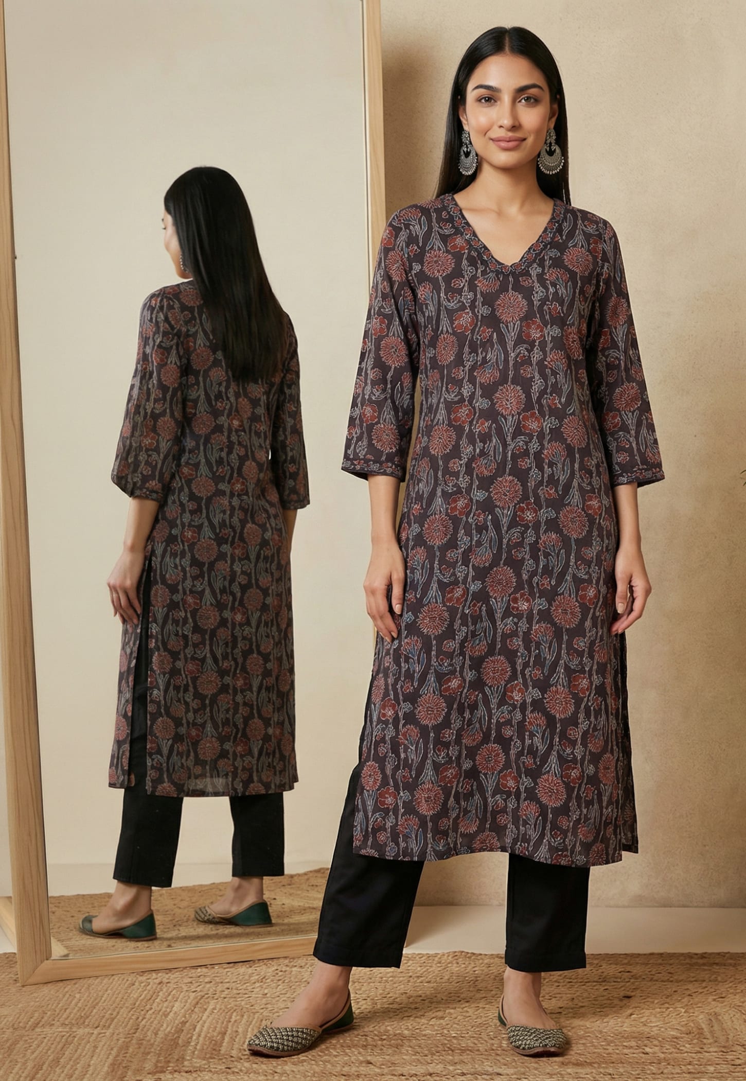W Floral Print Straight Kurta-picture-26