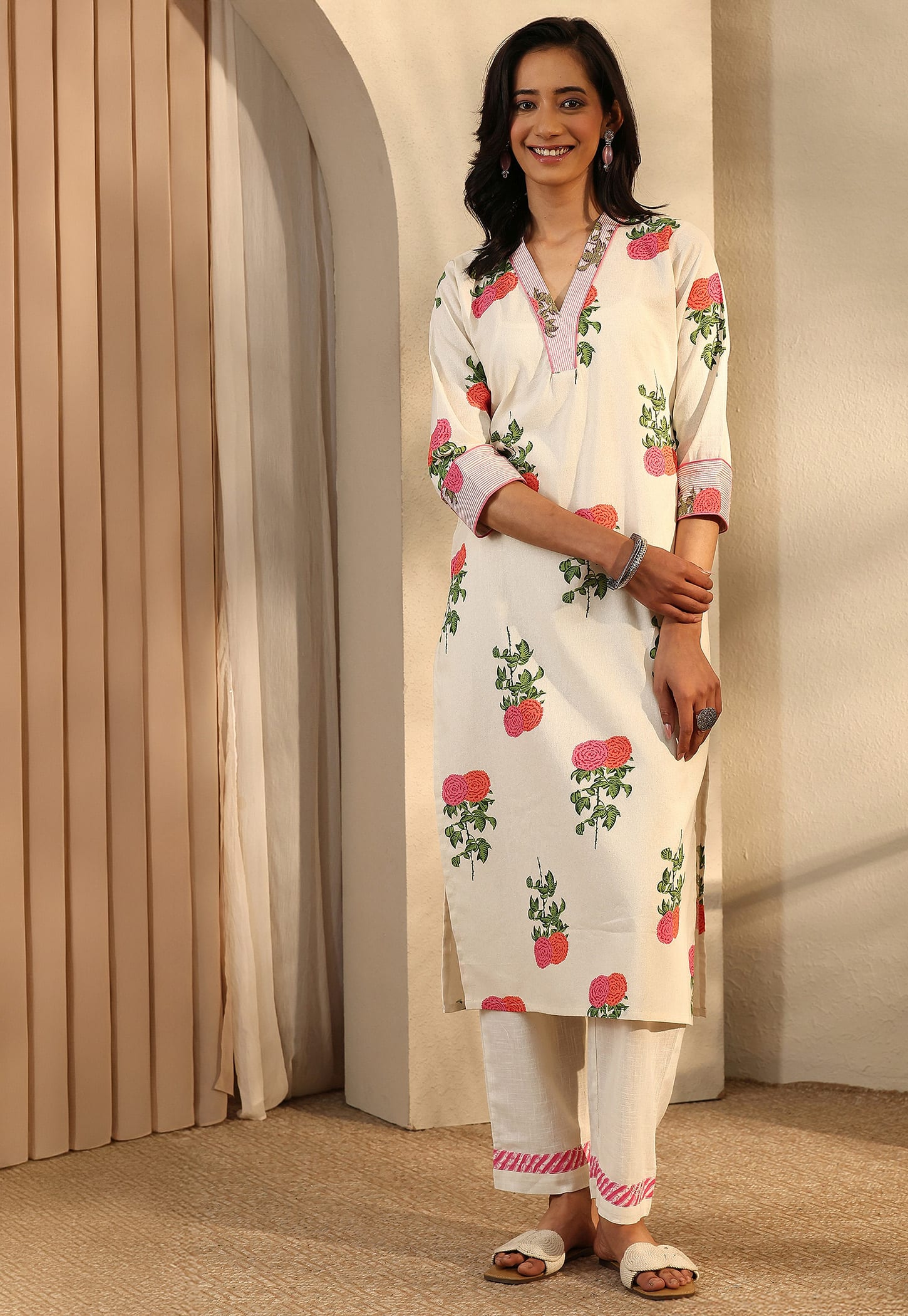 LIBAS Floral Print Straight Kurta-picture-29