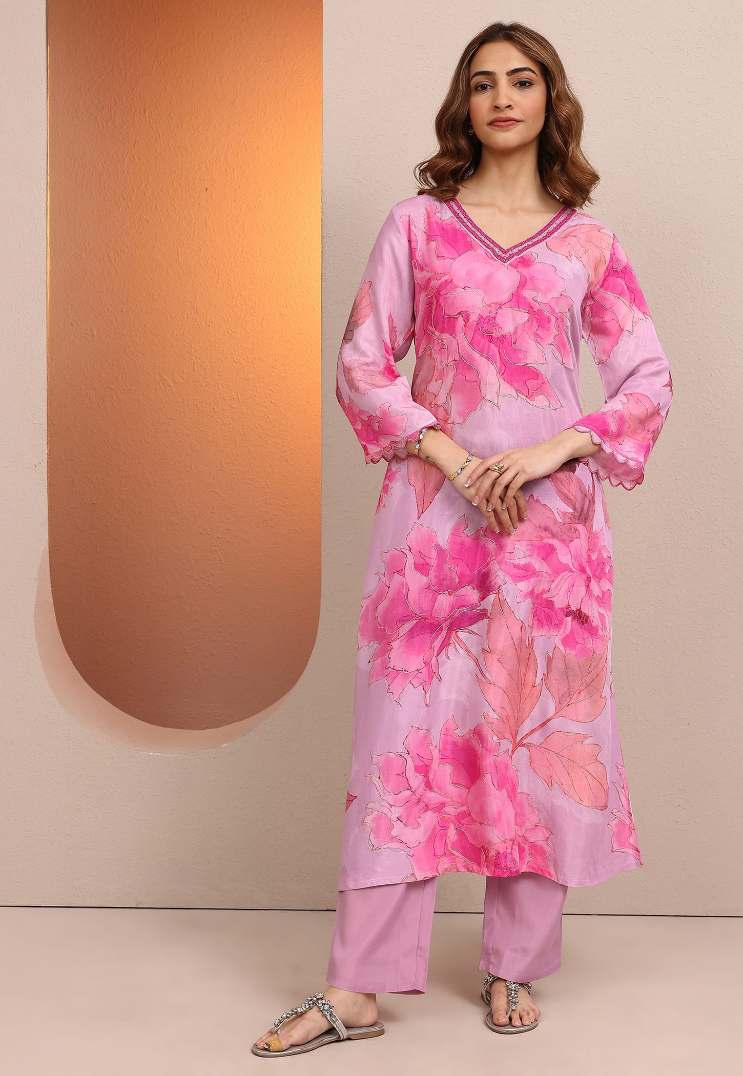 LIBAS Floral Print Straight Kurta Set-picture-39