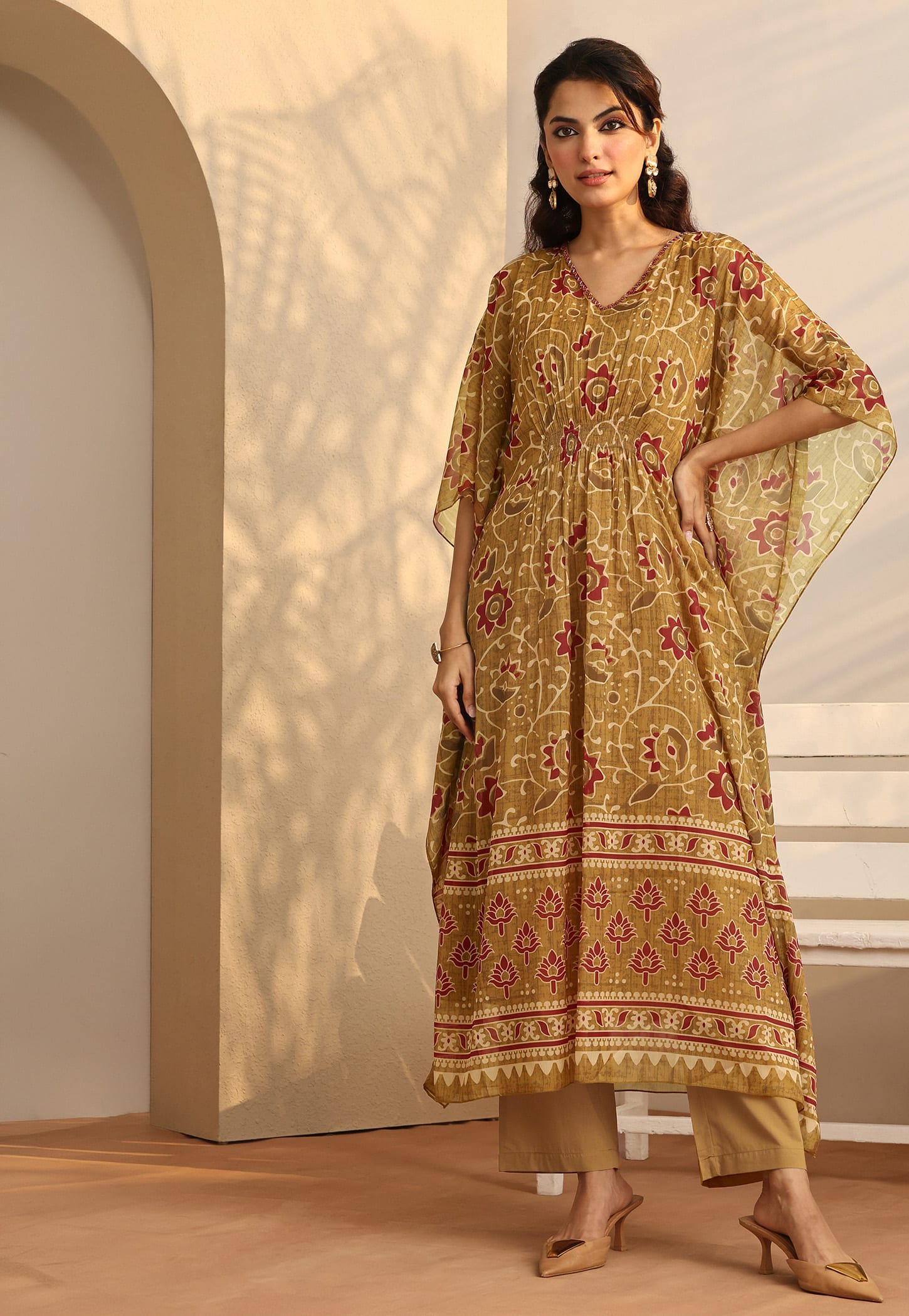 LIBAS Printed Kaftan Kurta Set-picture-54