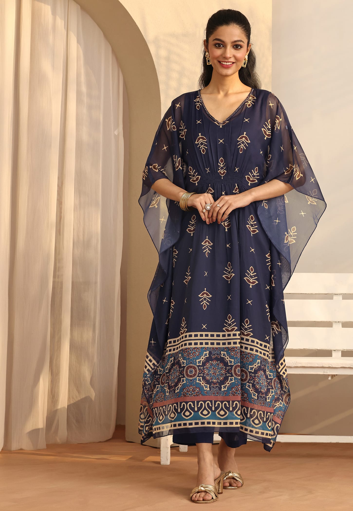 LIBAS Ethnic Motif Kaftan Kurta Set-picture-39