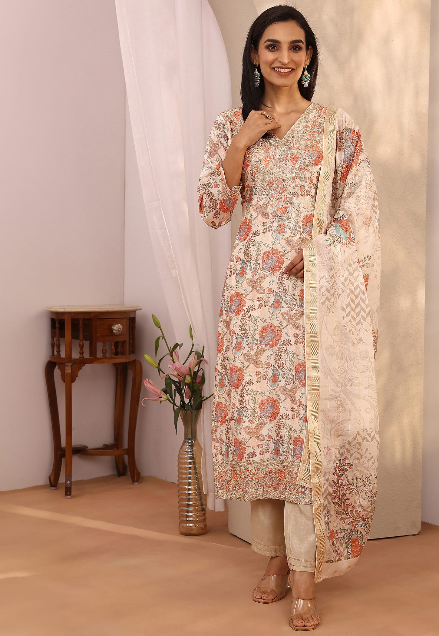 LIBAS Printed Straight Kurta Set-picture-47