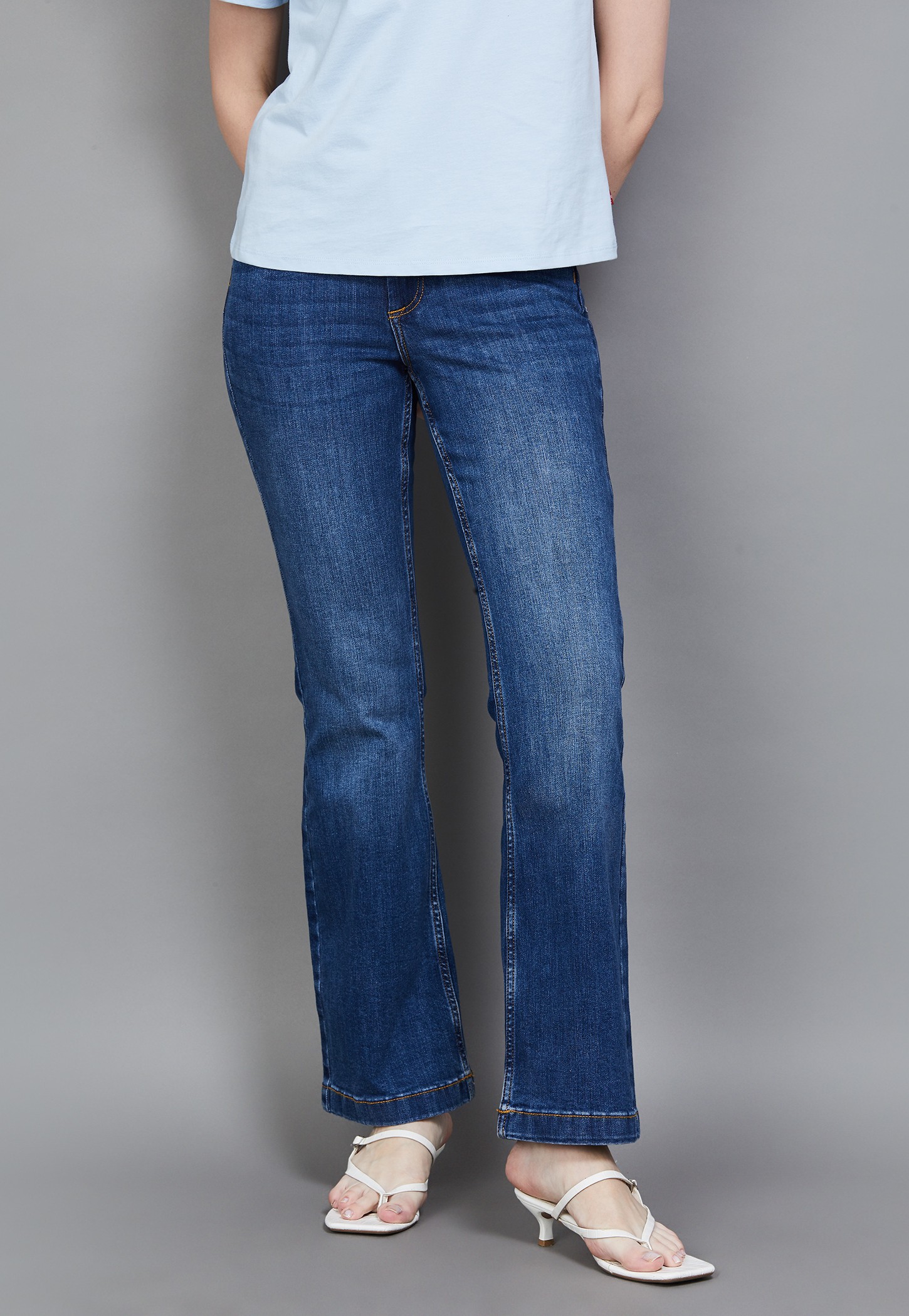 ONLY Solid Flared Jeans-image-41